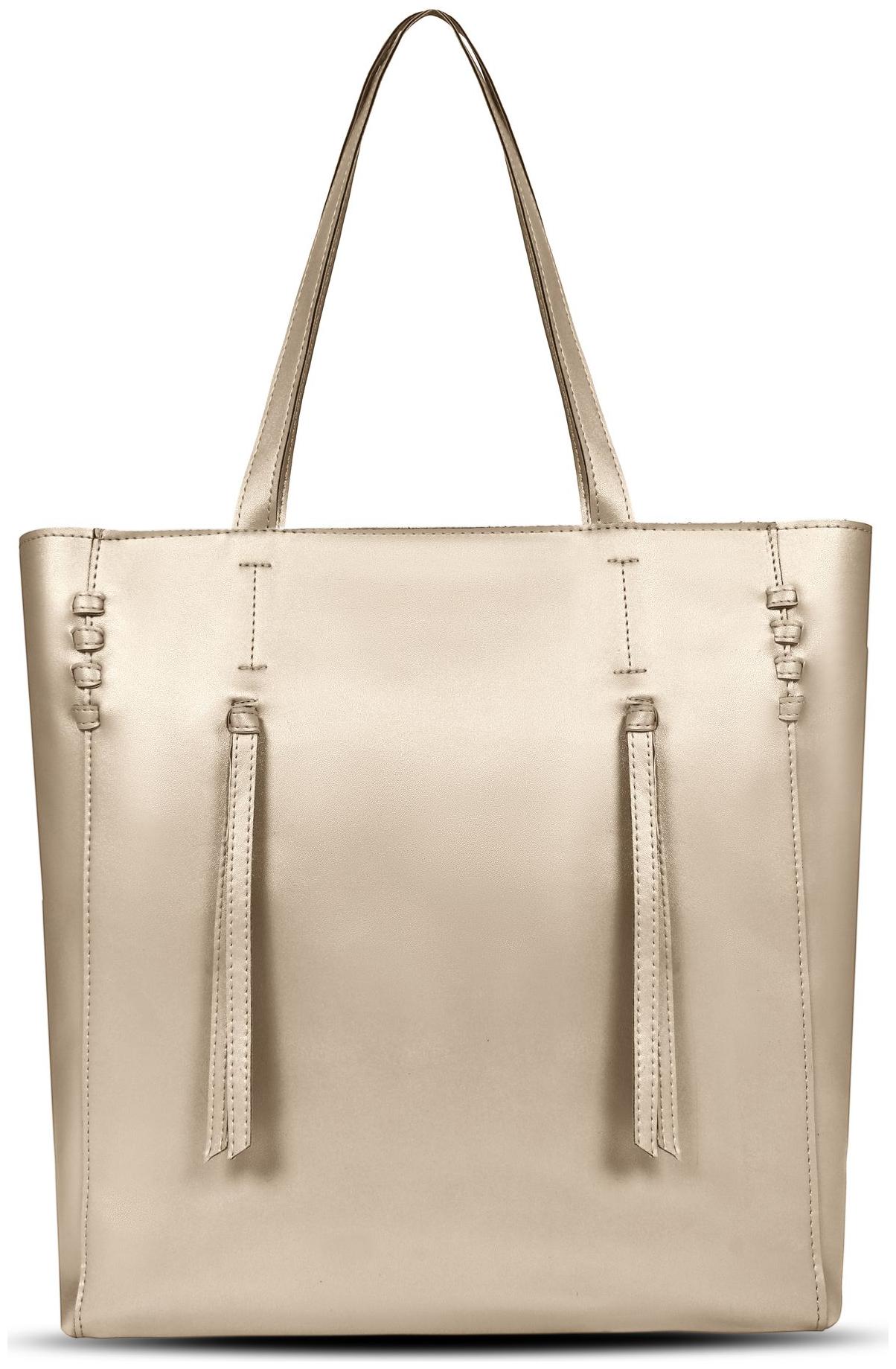 

Toteteca Bag Works Gold Faux Leather Shoulder Bag
