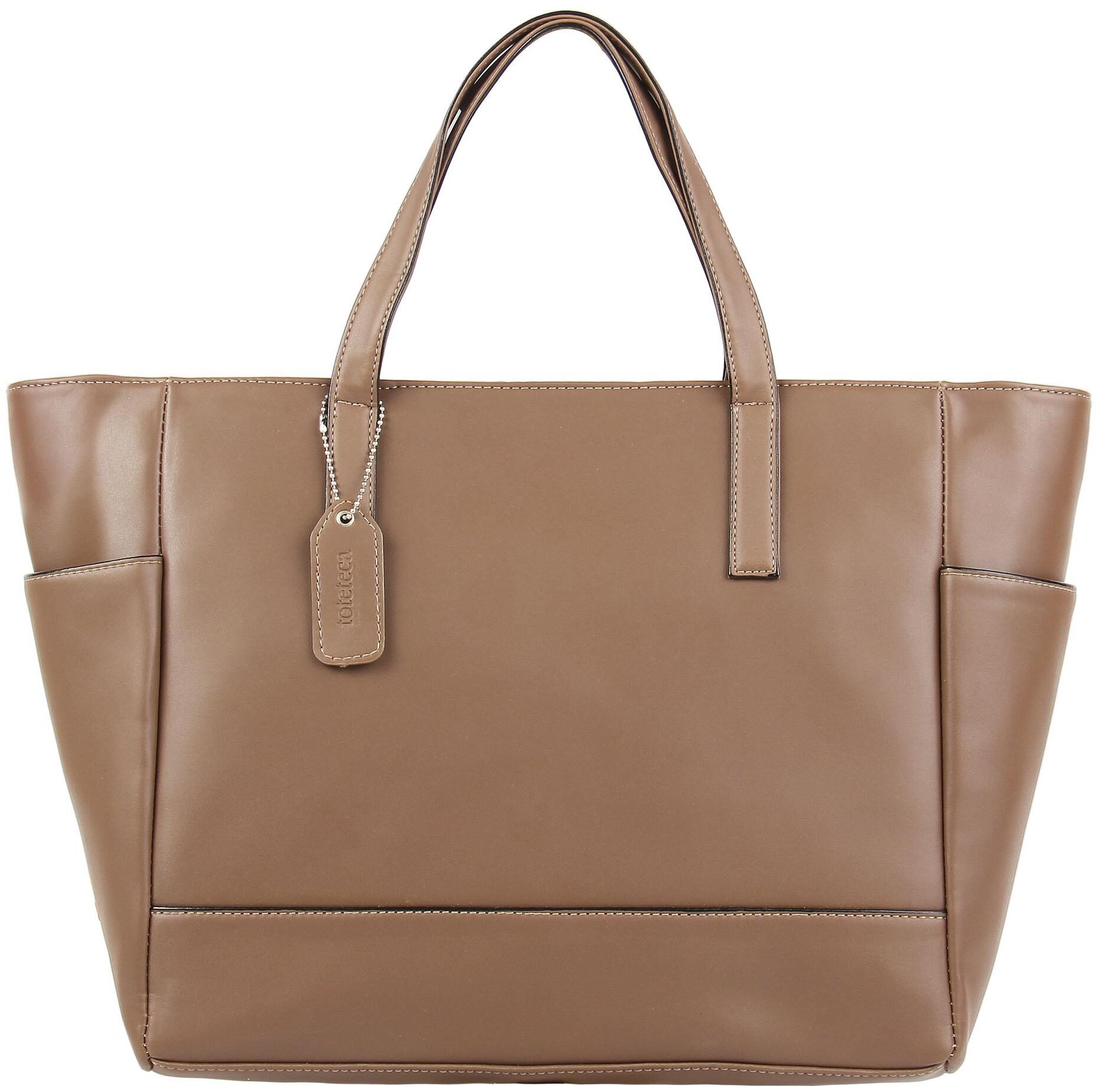 

Toteteca Bag Works Beige Faux Leather Shoulder Bag