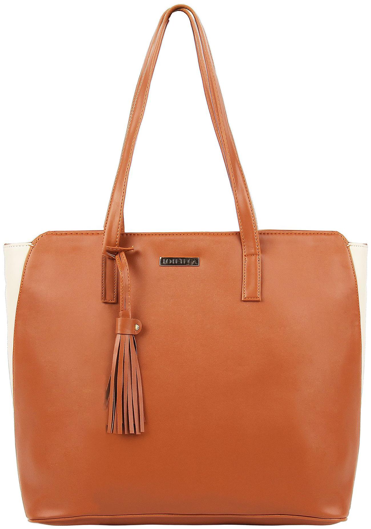 

Toteteca Bag Works Tan Faux Leather Shoulder Bag