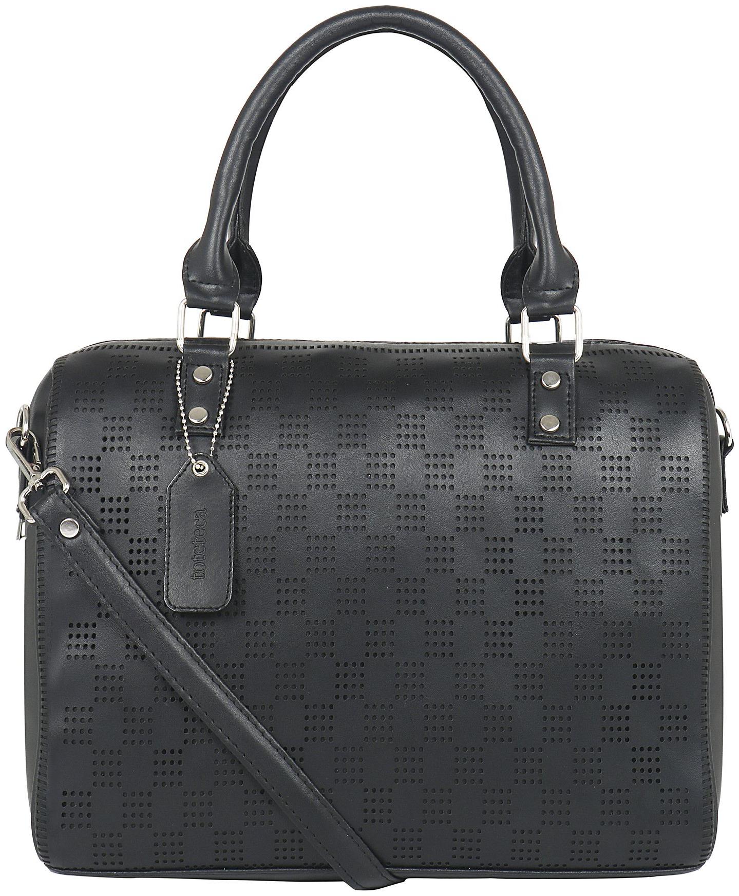

Toteteca Bag Works Black Faux Leather Shoulder Bag