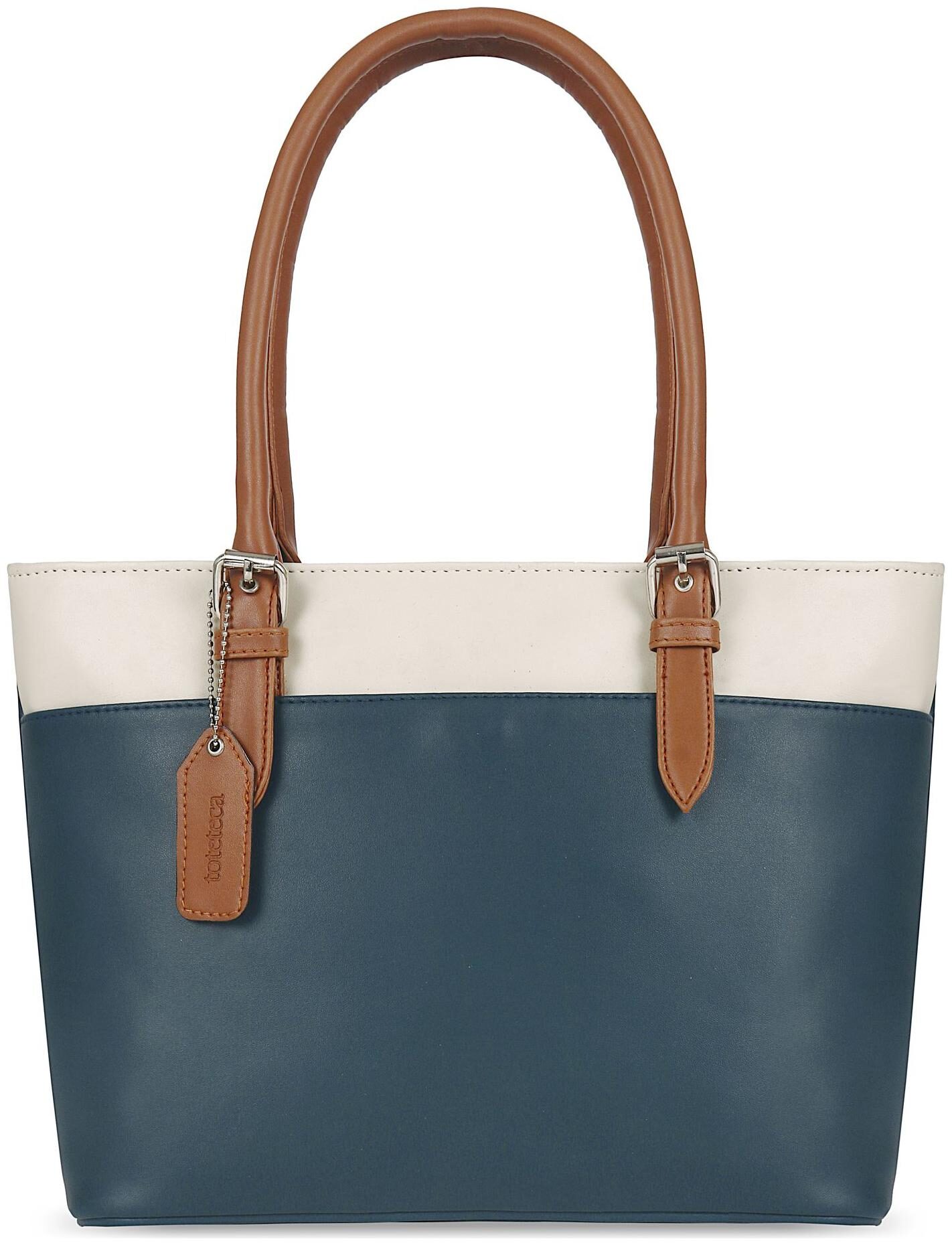 

Toteteca Bag Works Blue Faux Leather Shoulder Bag