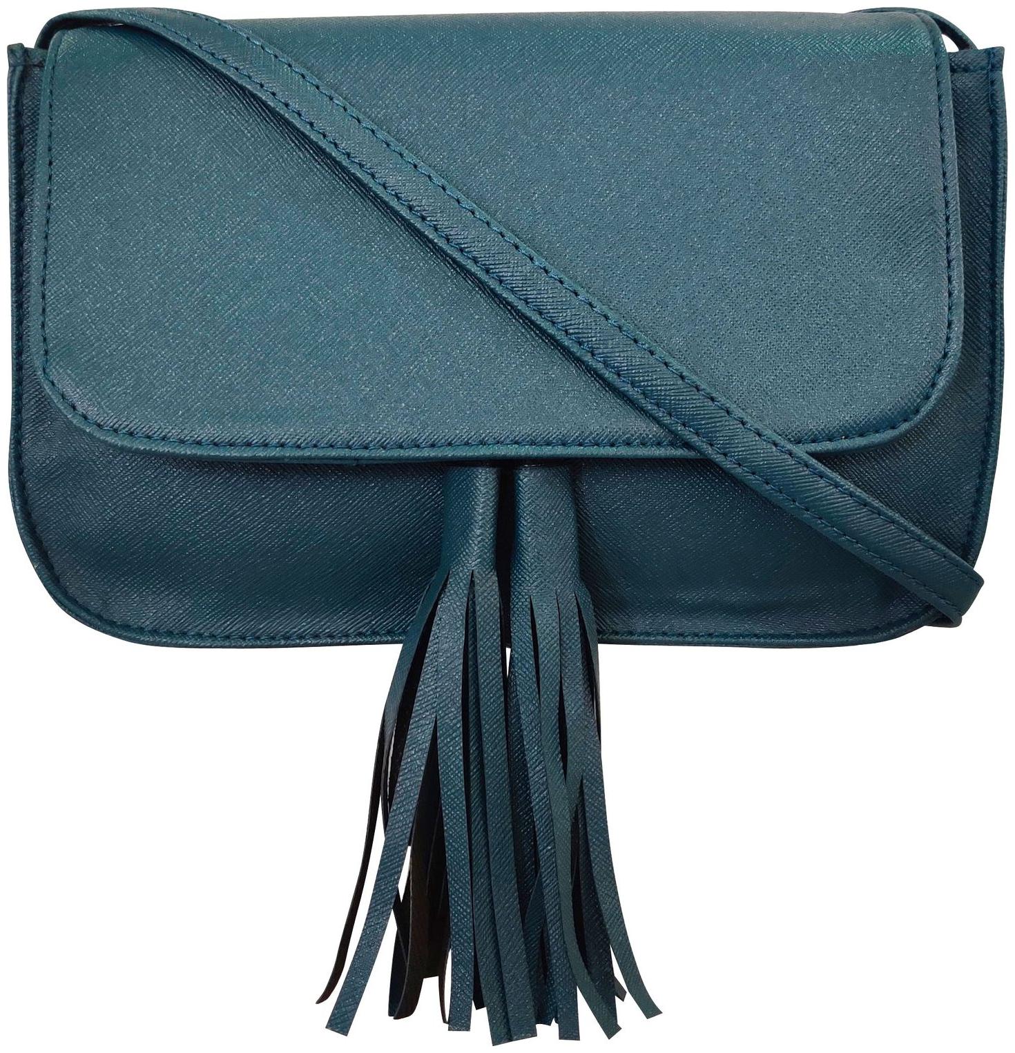 

Toteteca Bag Works Blue Faux Leather Solid Sling Bag