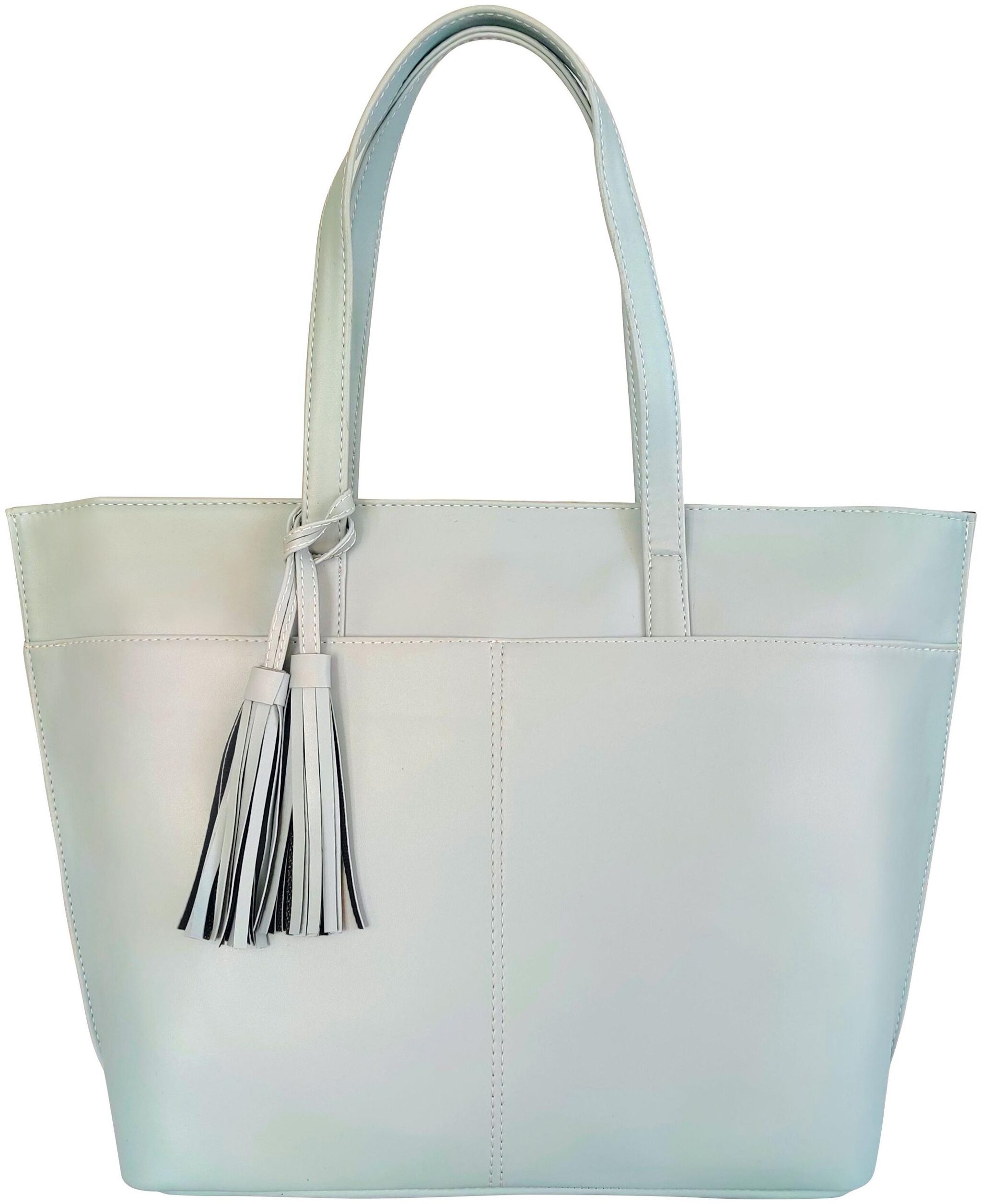 

Toteteca Bag Works Blue Faux Leather Shoulder Bag
