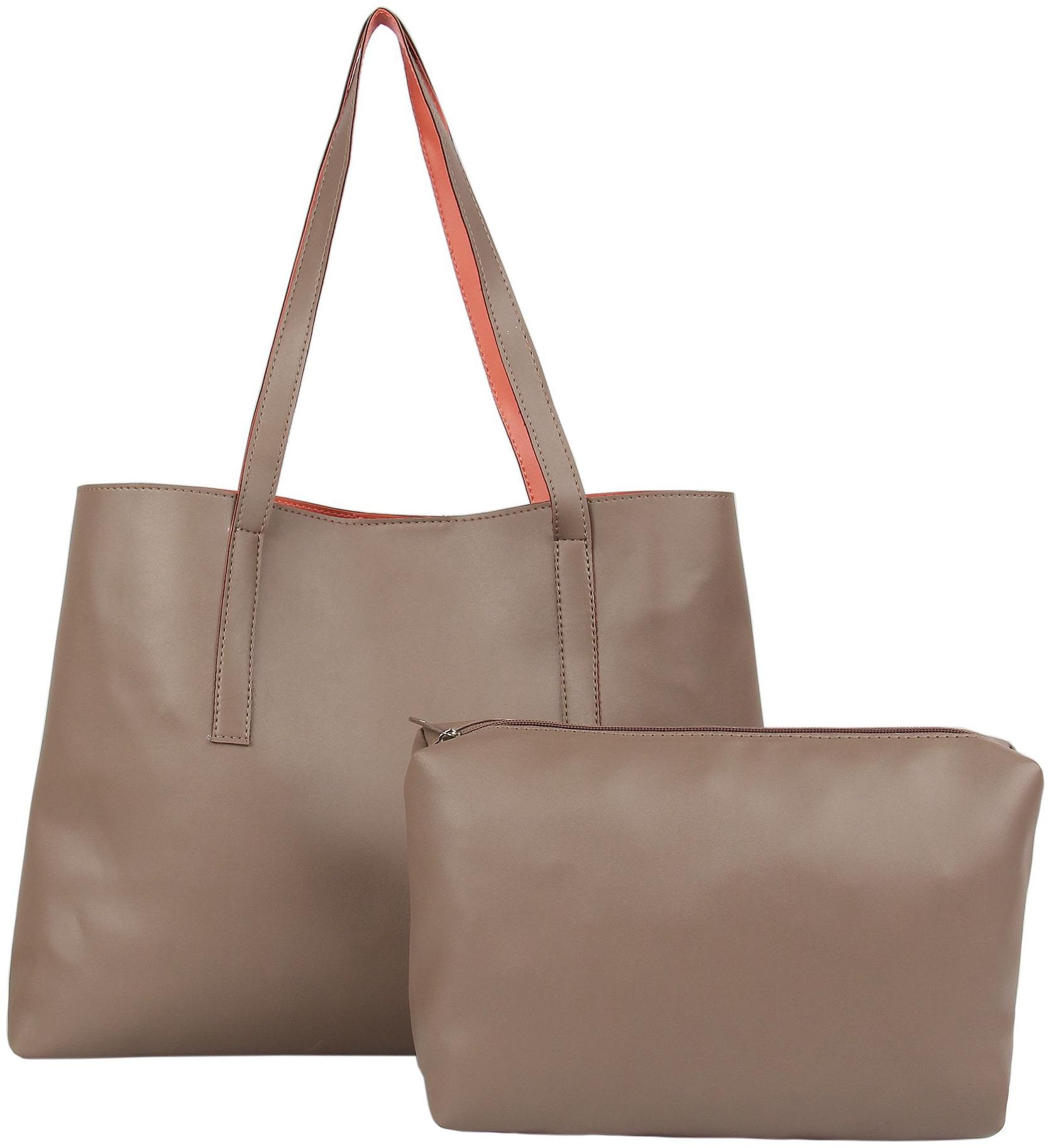

Toteteca Bag Works Beige Faux Leather Shoulder Bag