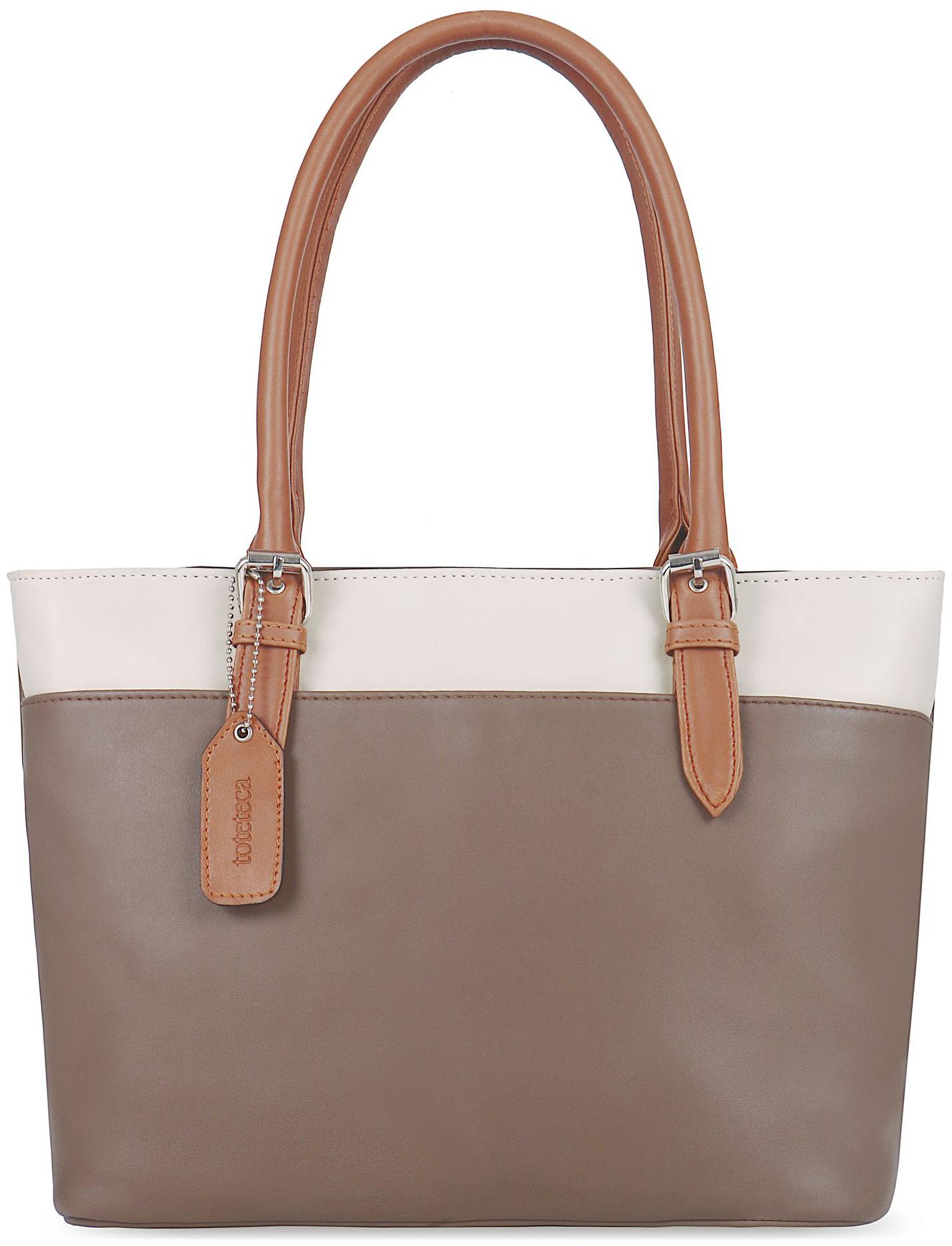 

Toteteca Bag Works Brown Faux Leather Shoulder Bag