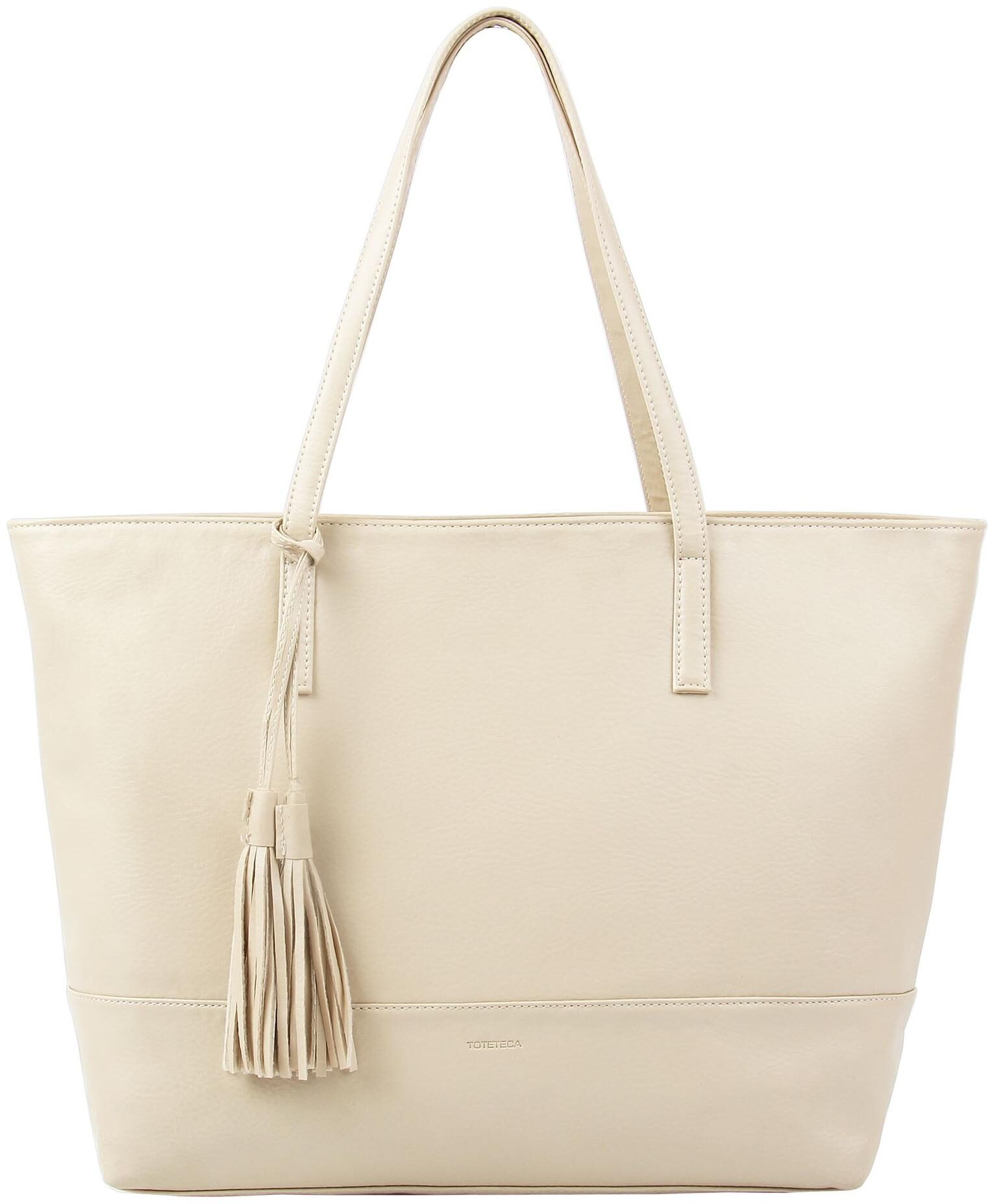 

Toteteca Bag Works White Faux Leather Shoulder Bag