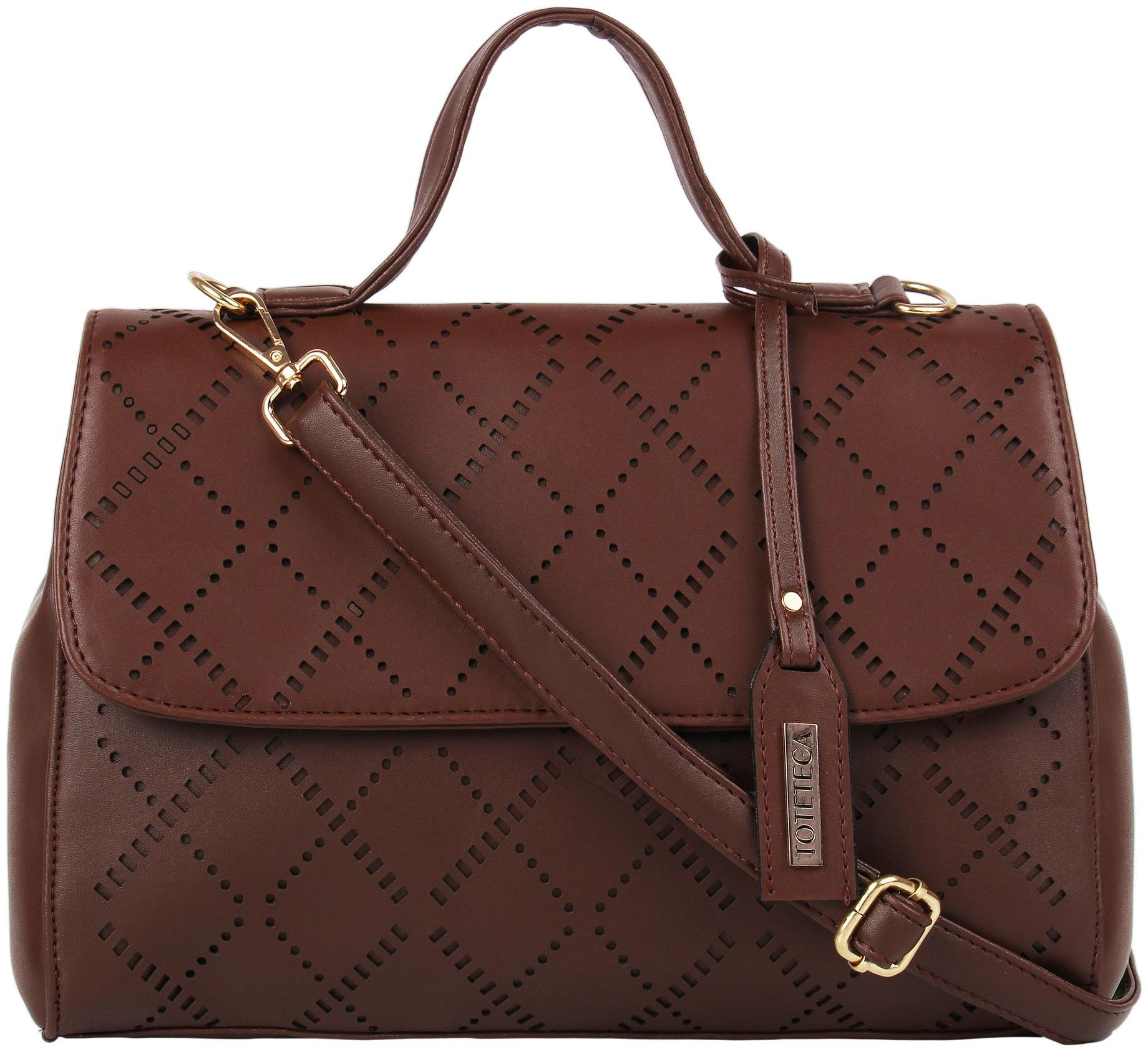 

Toteteca Bag Works Brown Faux Leather Solid Sling Bag