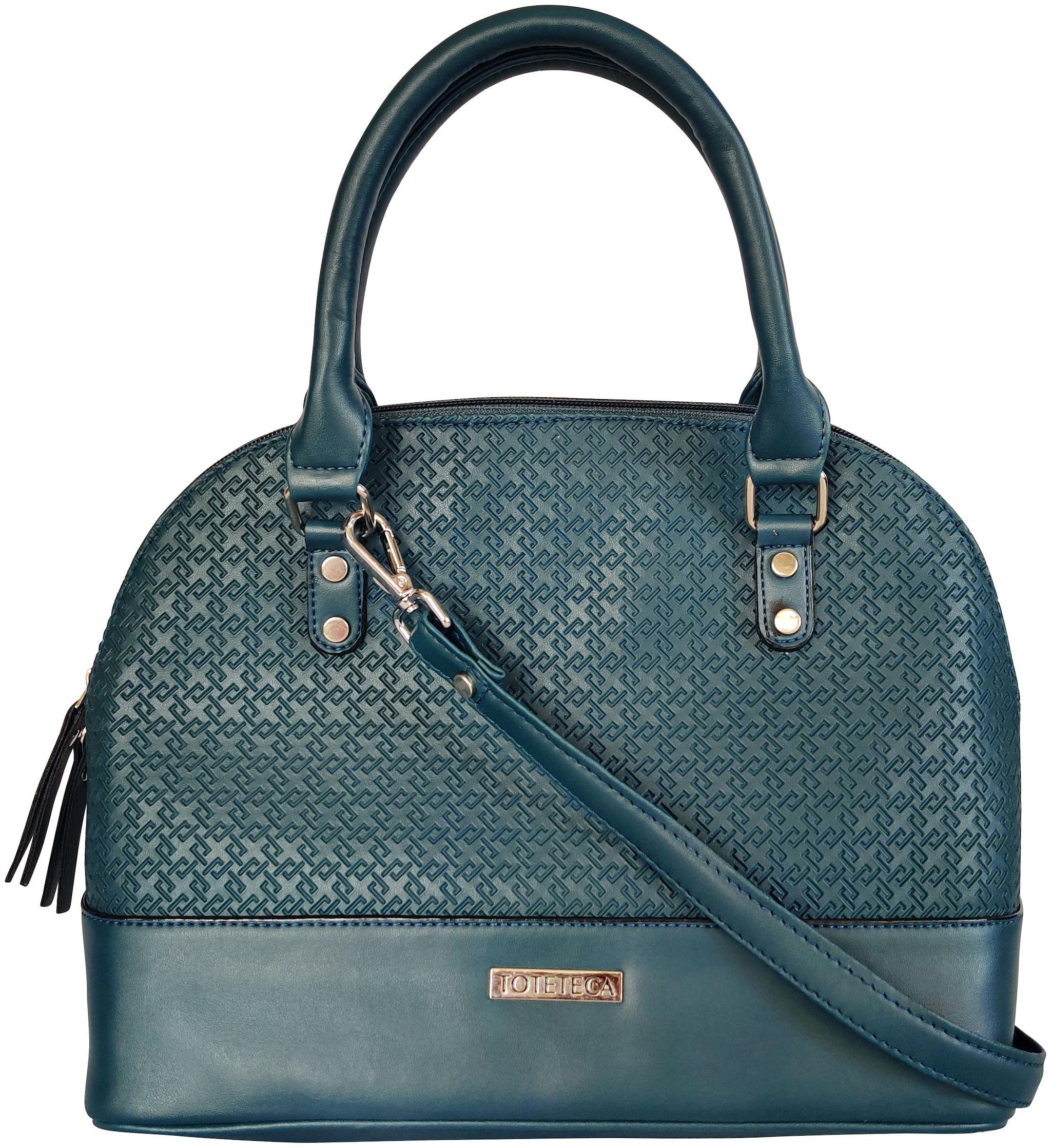 

Toteteca Bag Works Blue Faux Leather Shoulder Bag