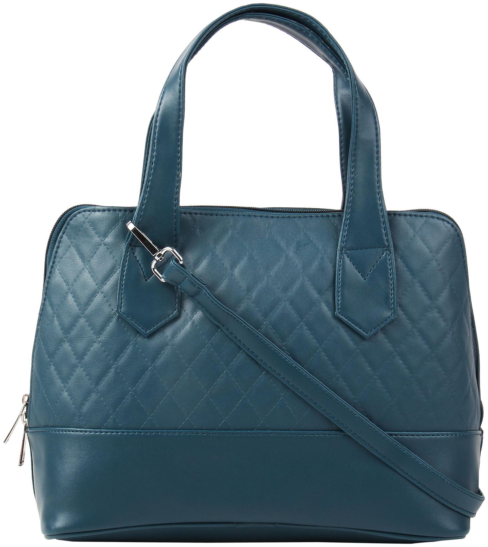 

Toteteca Bag Works Blue Faux Leather Shoulder Bag