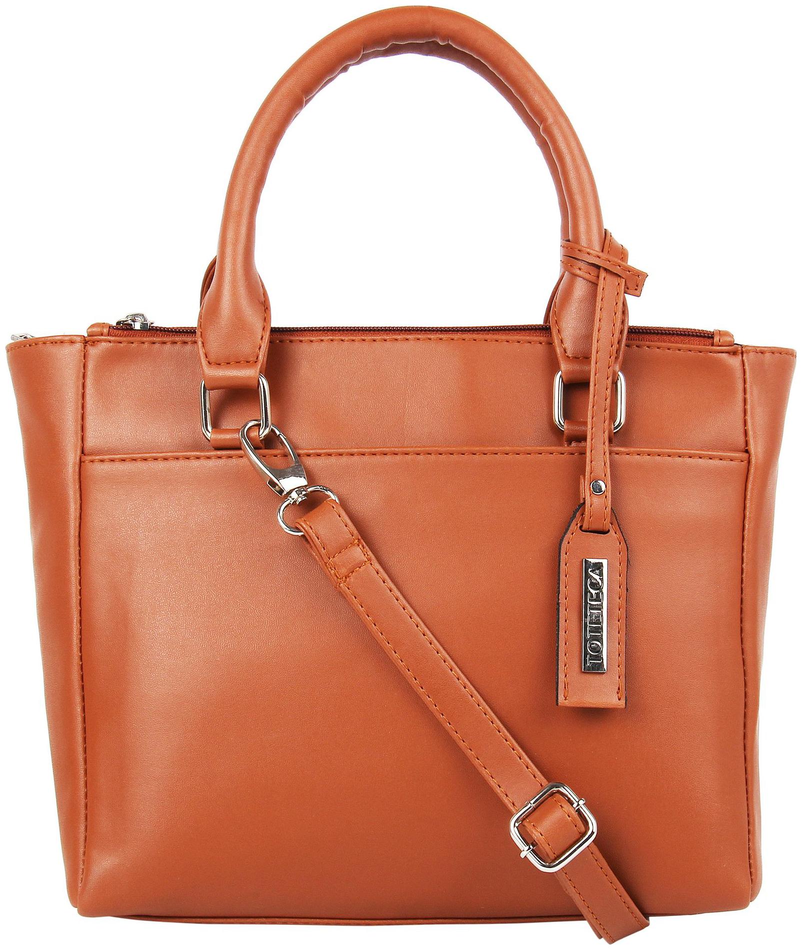 

Toteteca Bag Works Tan Faux Leather Shoulder Bag