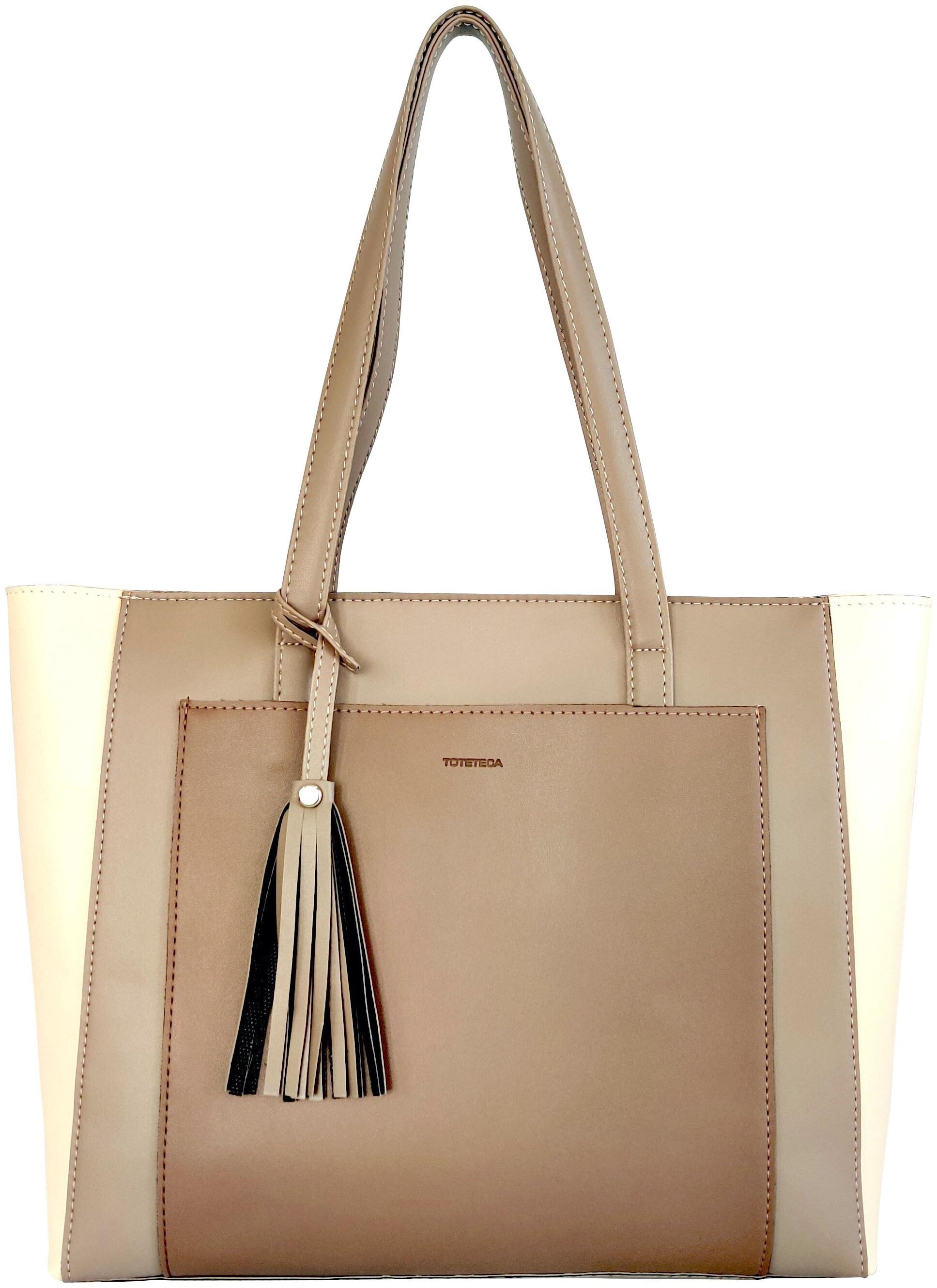 

Toteteca Bag Works Beige Faux Leather Shoulder Bag