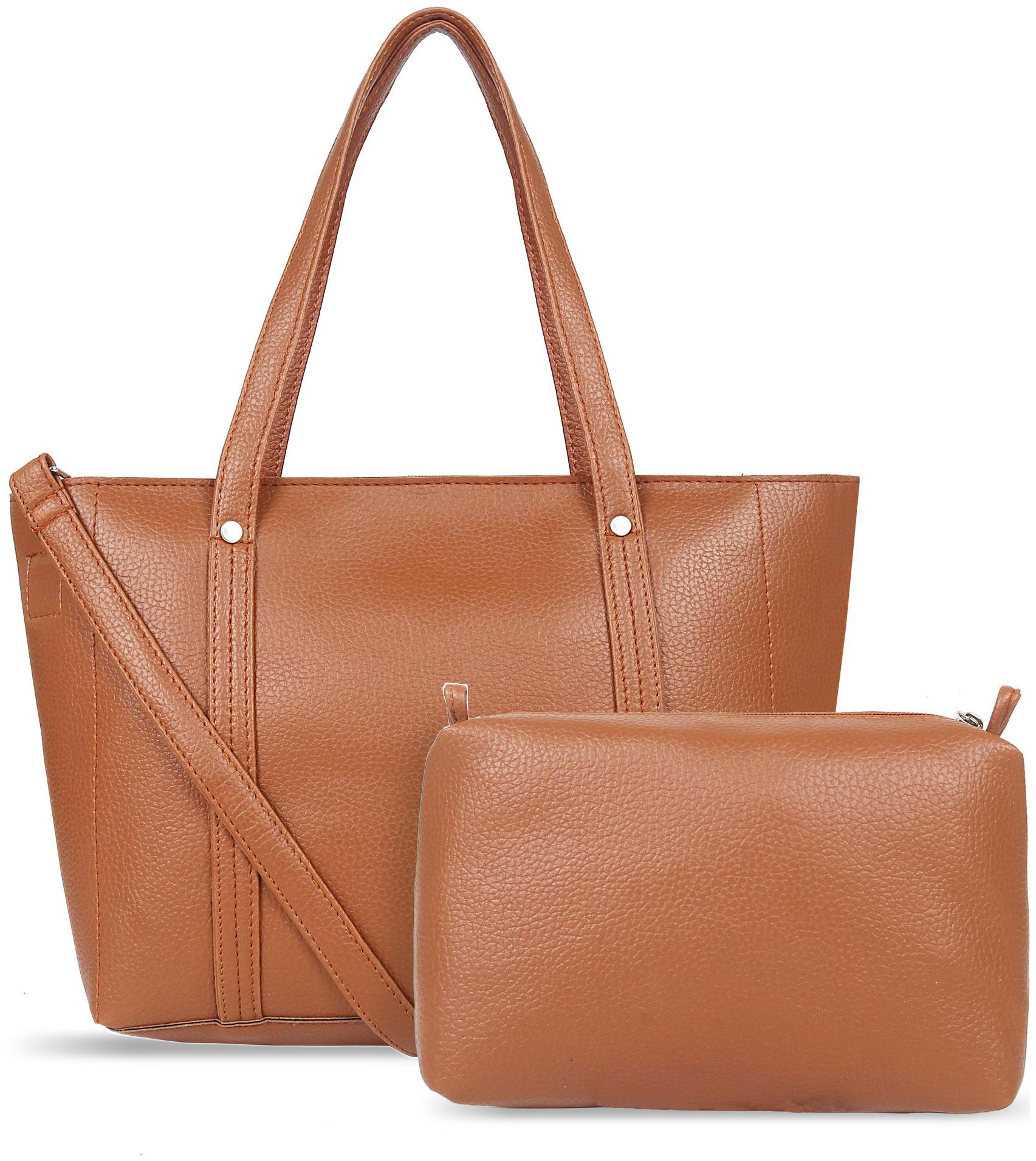 

Toteteca Bag Works Tan Faux Leather Shoulder Bag