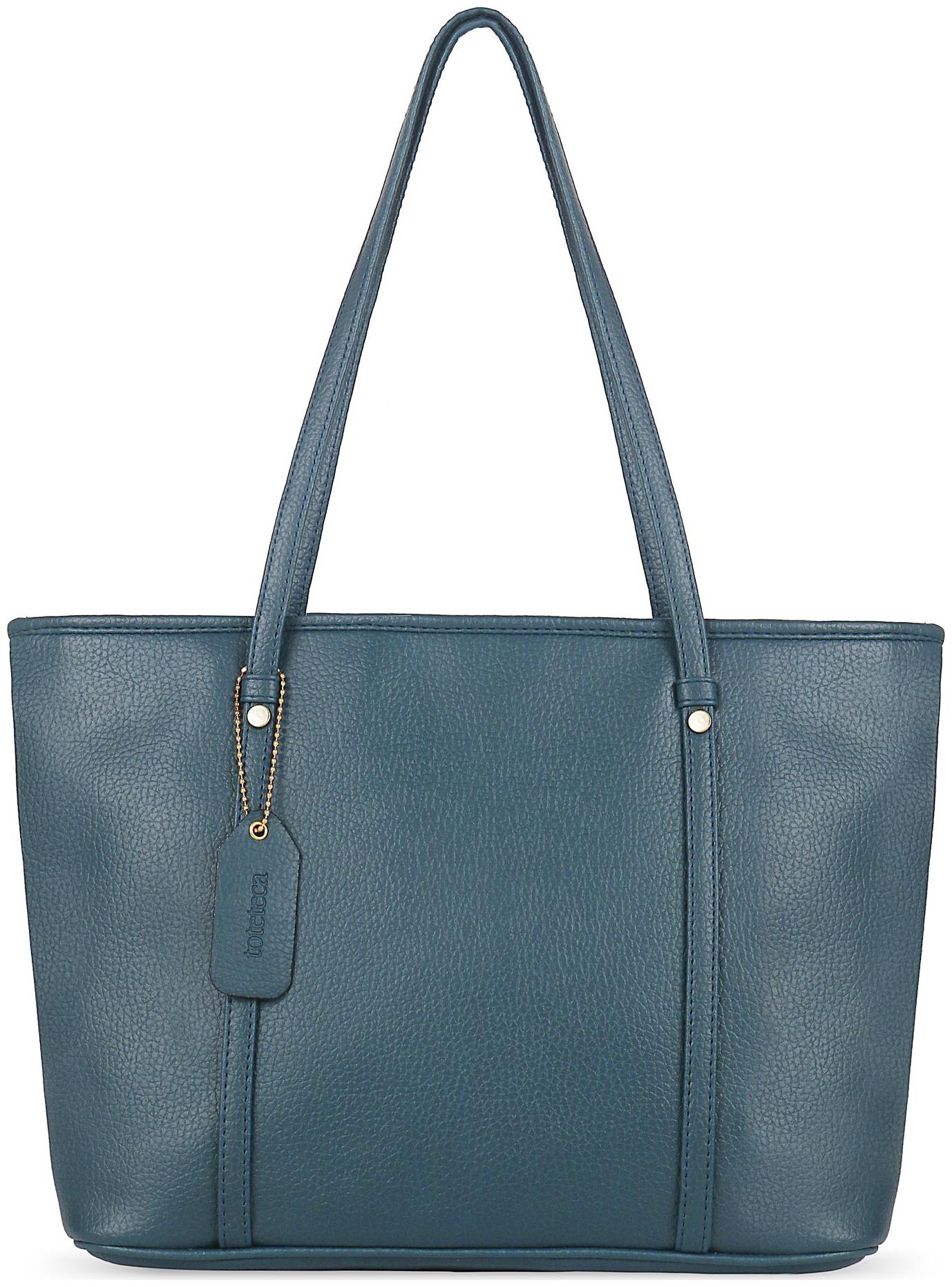 

Toteteca Bag Works Blue Faux Leather Shoulder Bag