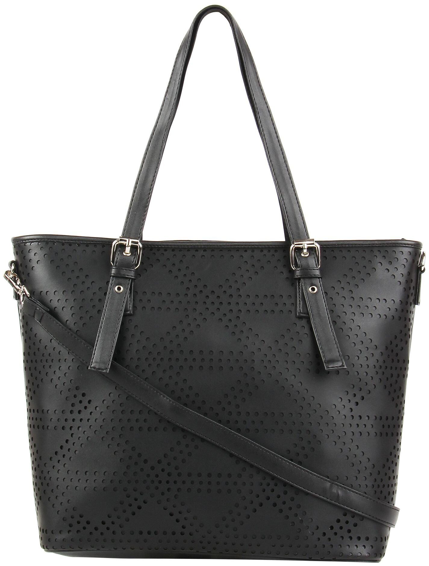 

Toteteca Bag Works Black Faux Leather Shoulder Bag