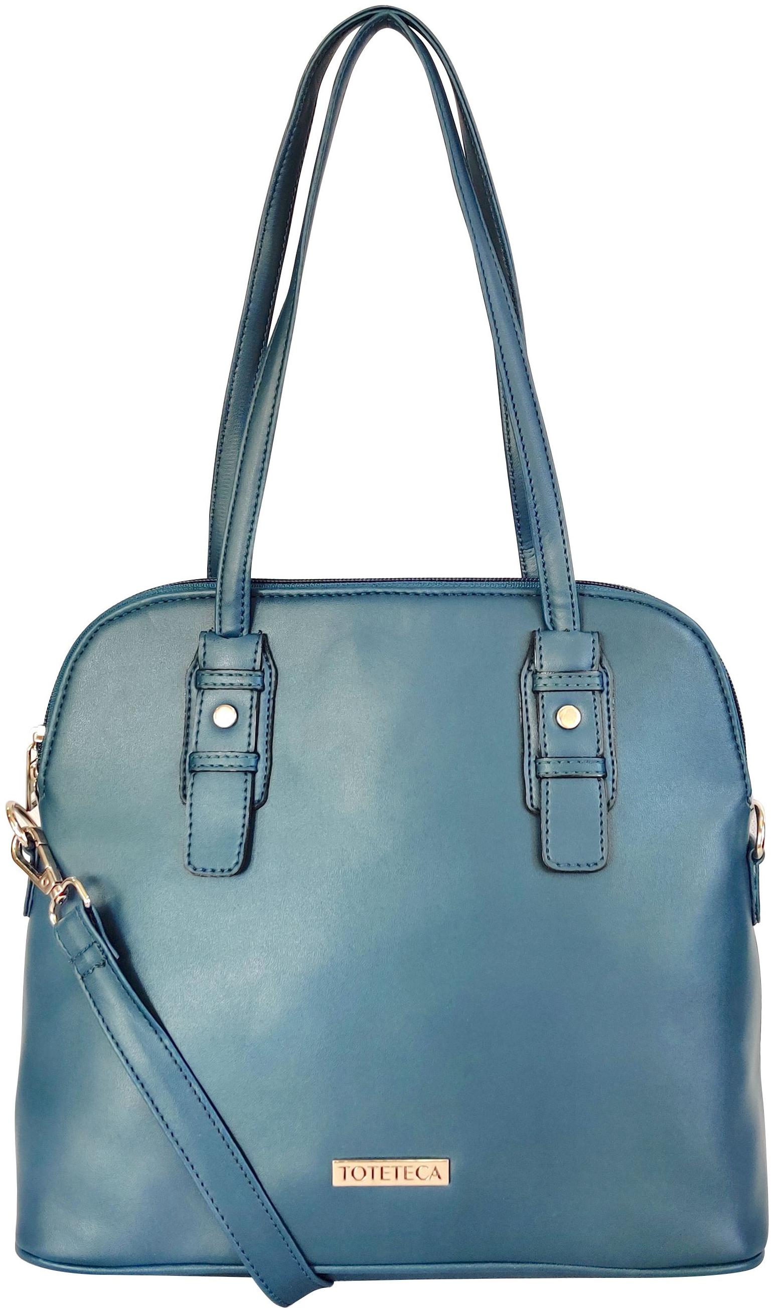 

Toteteca Bag Works Blue Faux Leather Shoulder Bag