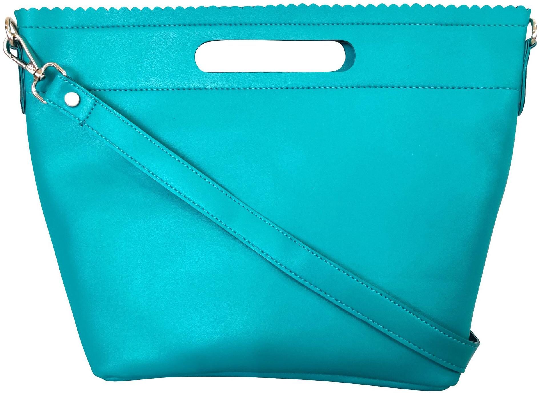 

Toteteca Bag Works Blue Faux Leather Solid Sling Bag
