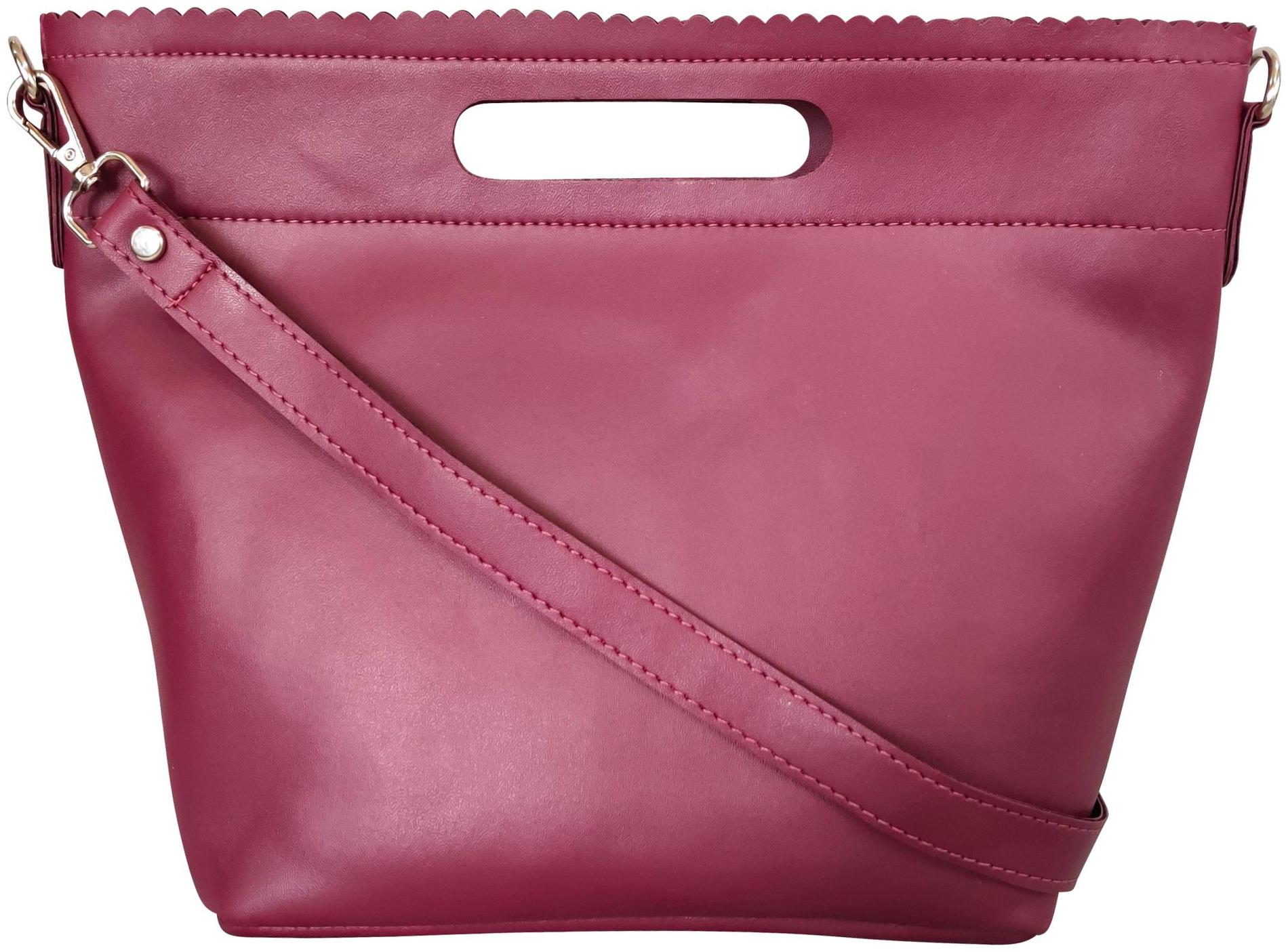 

Toteteca Bag Works Purple Faux Leather Solid Sling Bag