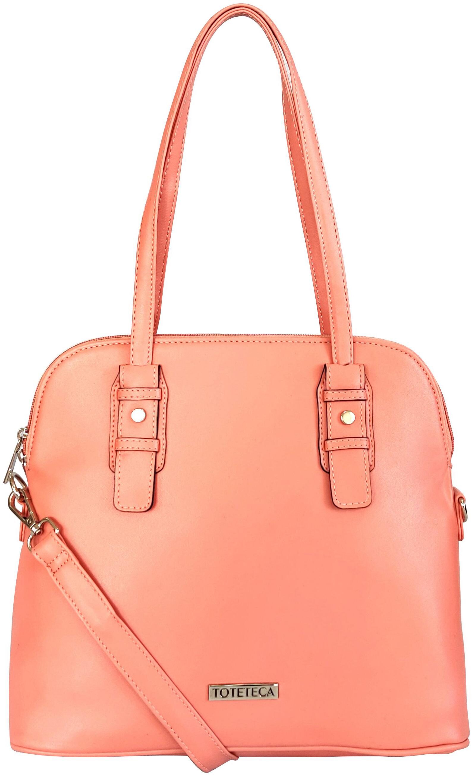 

Toteteca Bag Works Pink Faux Leather Shoulder Bag