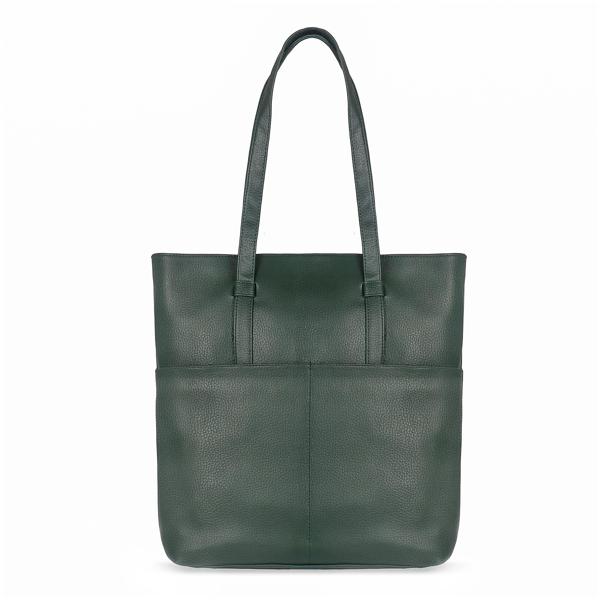 

Toteteca Bag Works Green Faux Leather Shoulder Bag