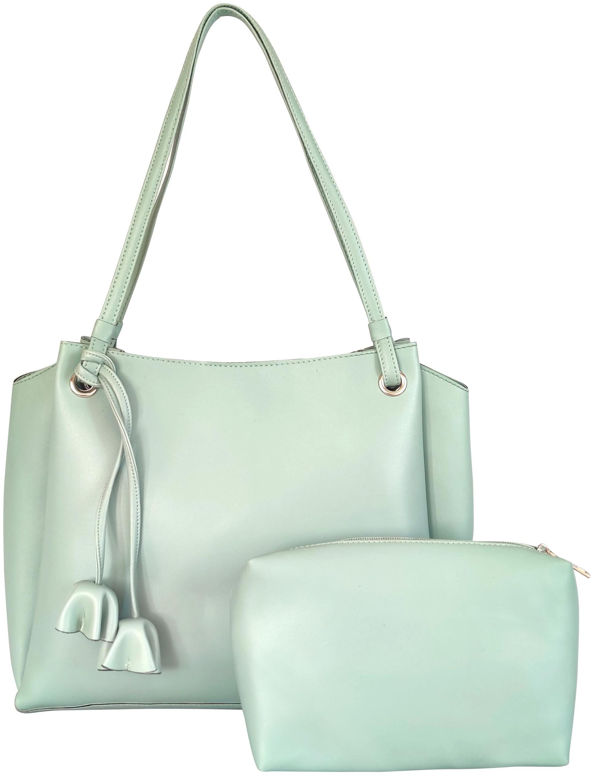 

Toteteca Bag Works Green Faux Leather Shoulder Bag