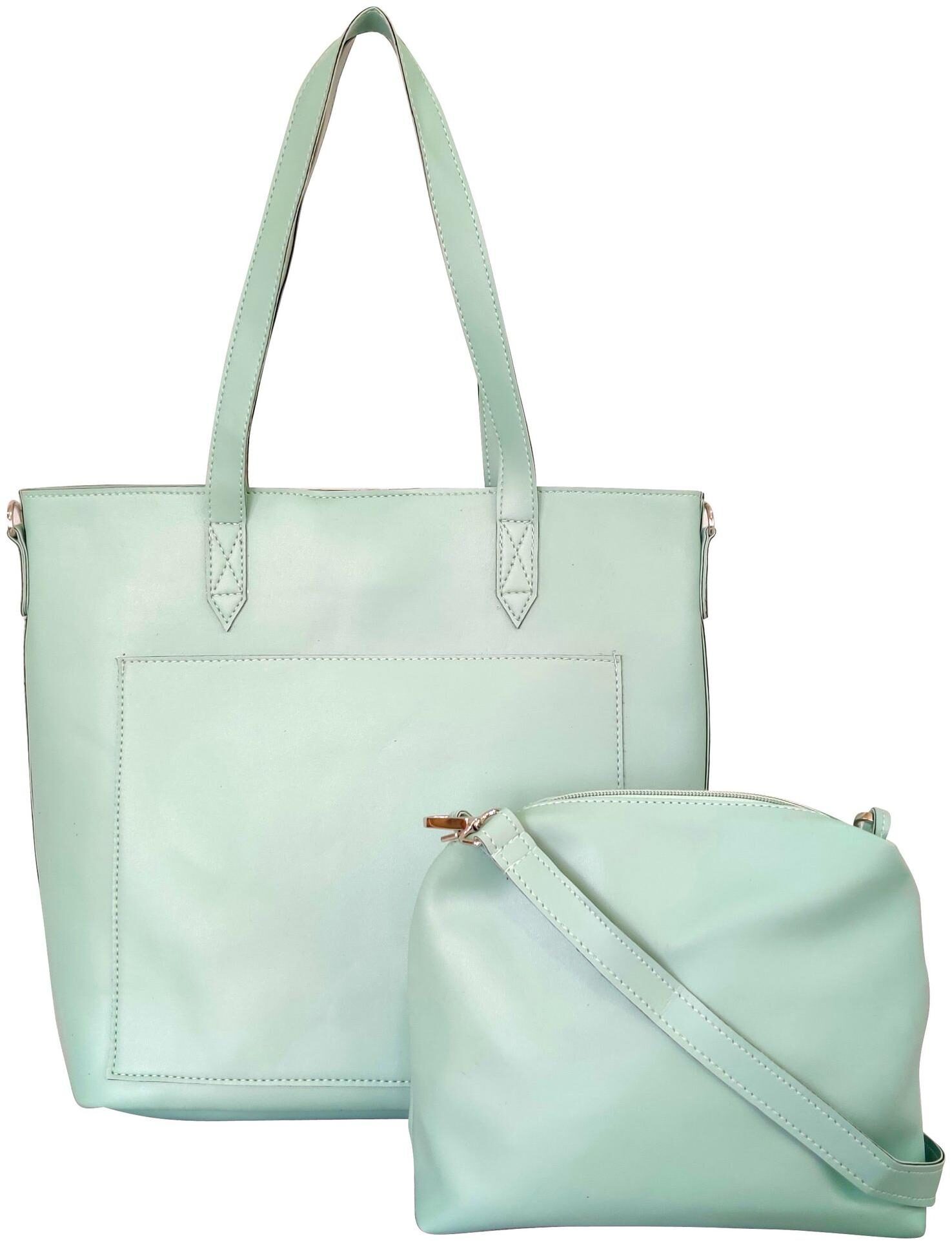 

Toteteca Bag Works Green Faux Leather Shoulder Bag