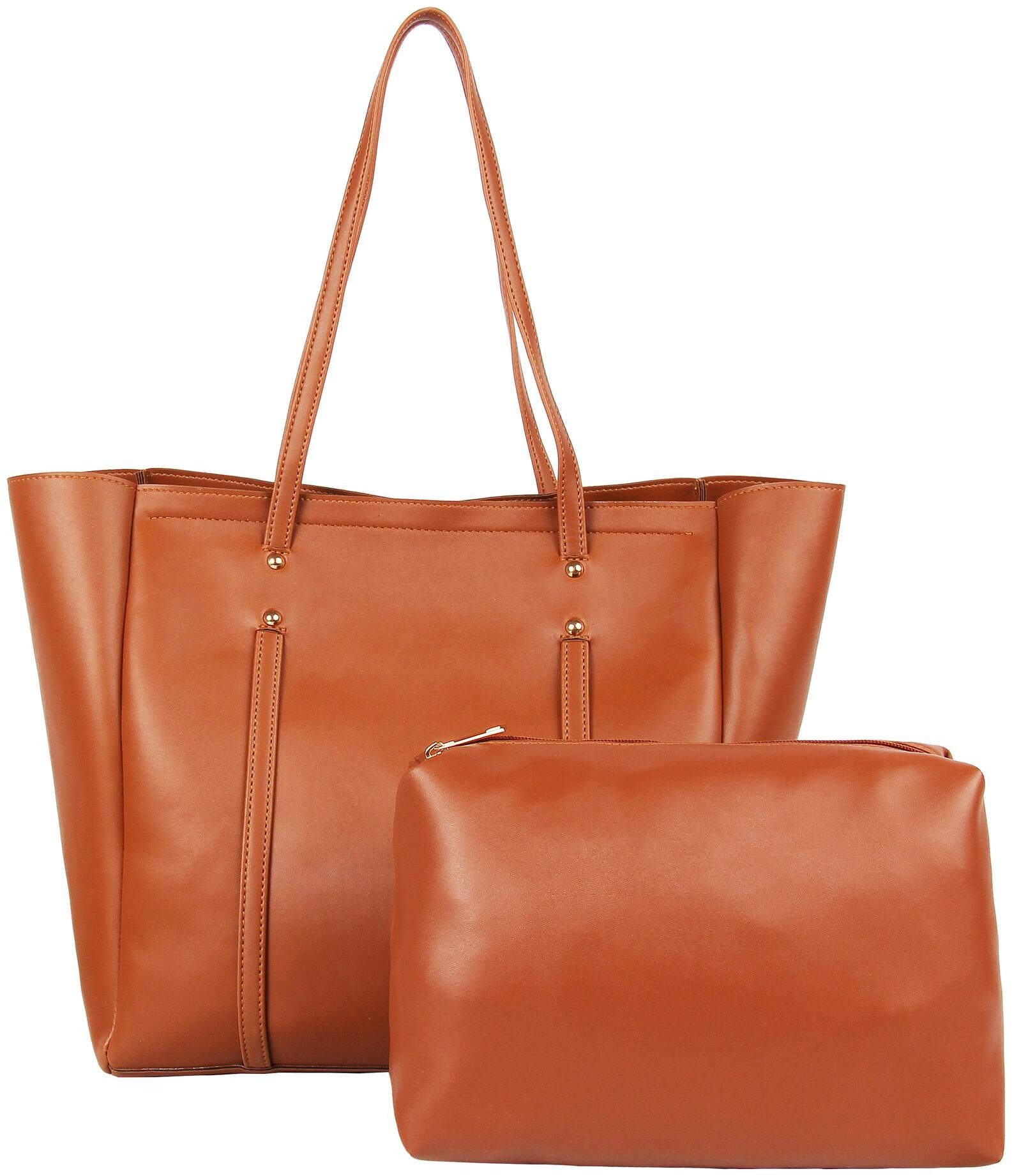 

Toteteca Bag Works Tan Faux Leather Handheld Bag