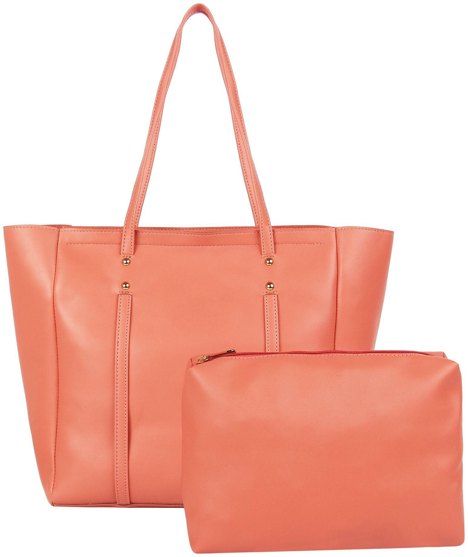 

Toteteca Bag Works Pink Faux Leather Handheld Bag