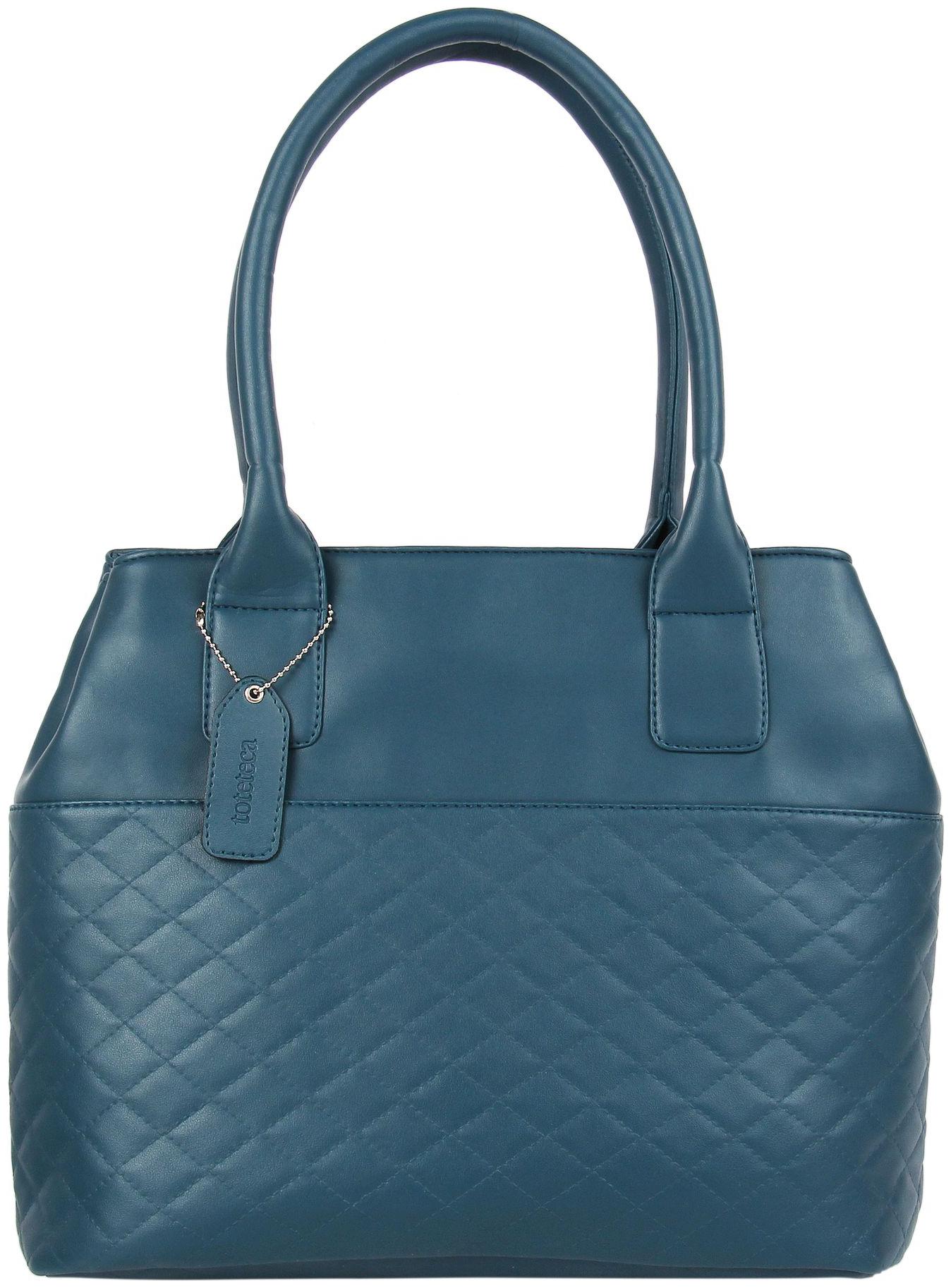 

Toteteca Bag Works Blue Faux Leather Handheld Bag