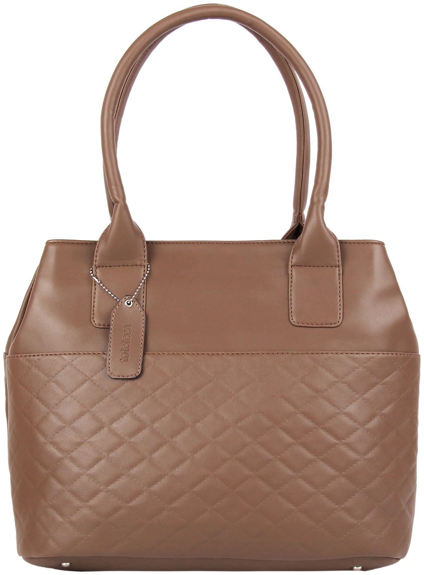 

Toteteca Bag Works Beige Faux Leather Handheld Bag