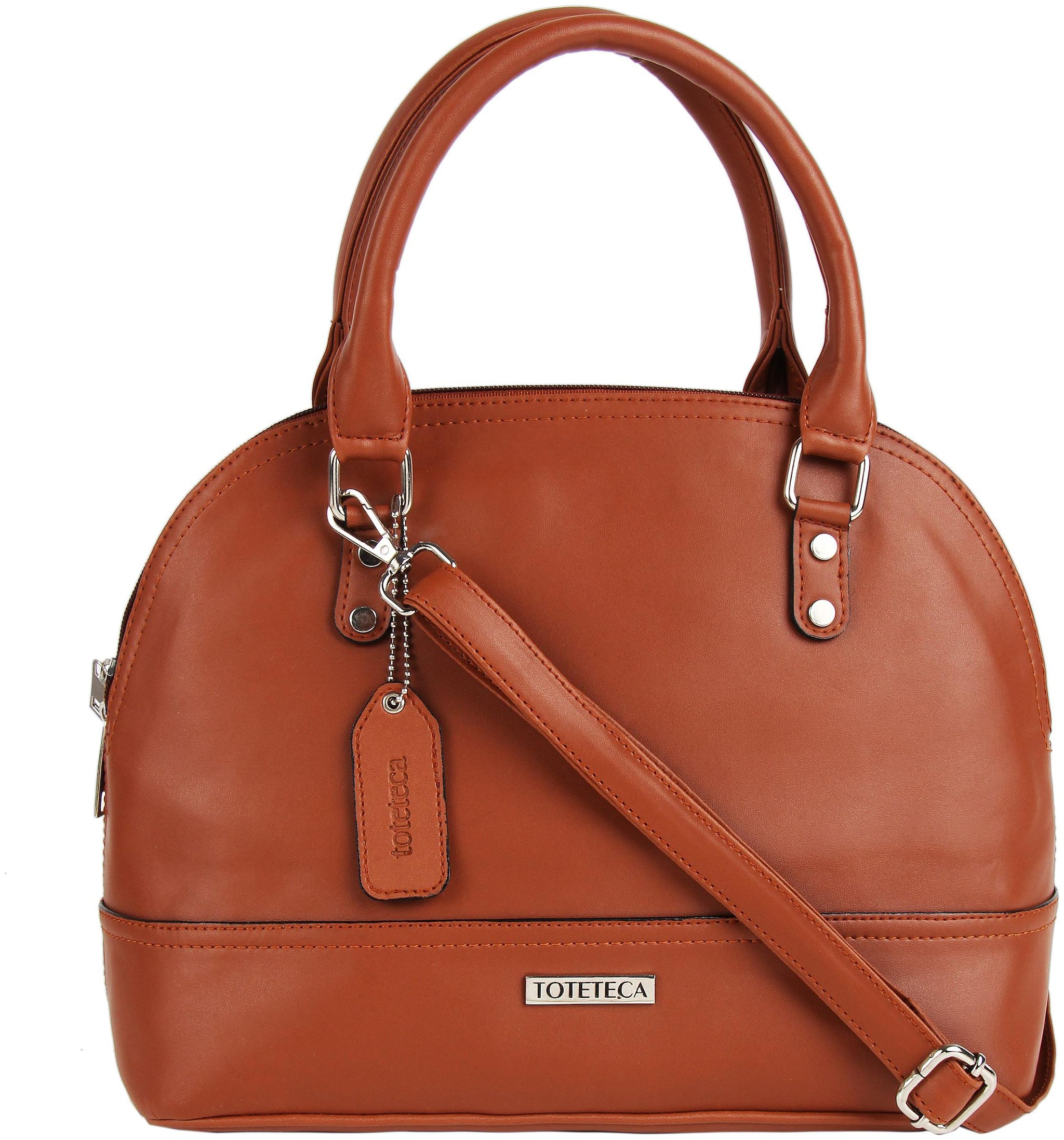 

Toteteca Bag Works Brown Faux Leather Handheld Bag