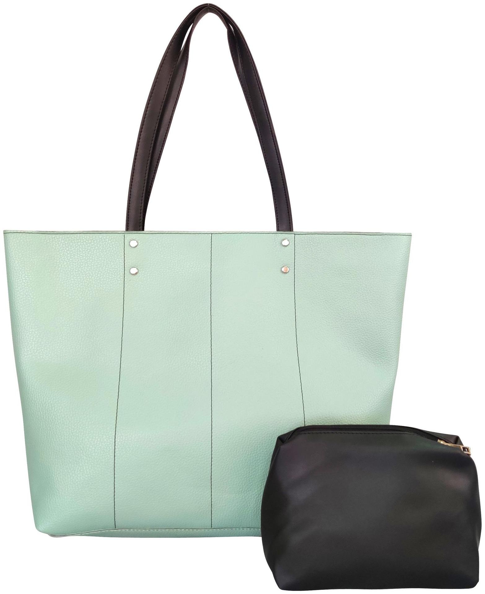 

Toteteca Bag Works Green Faux Leather Handheld Bag