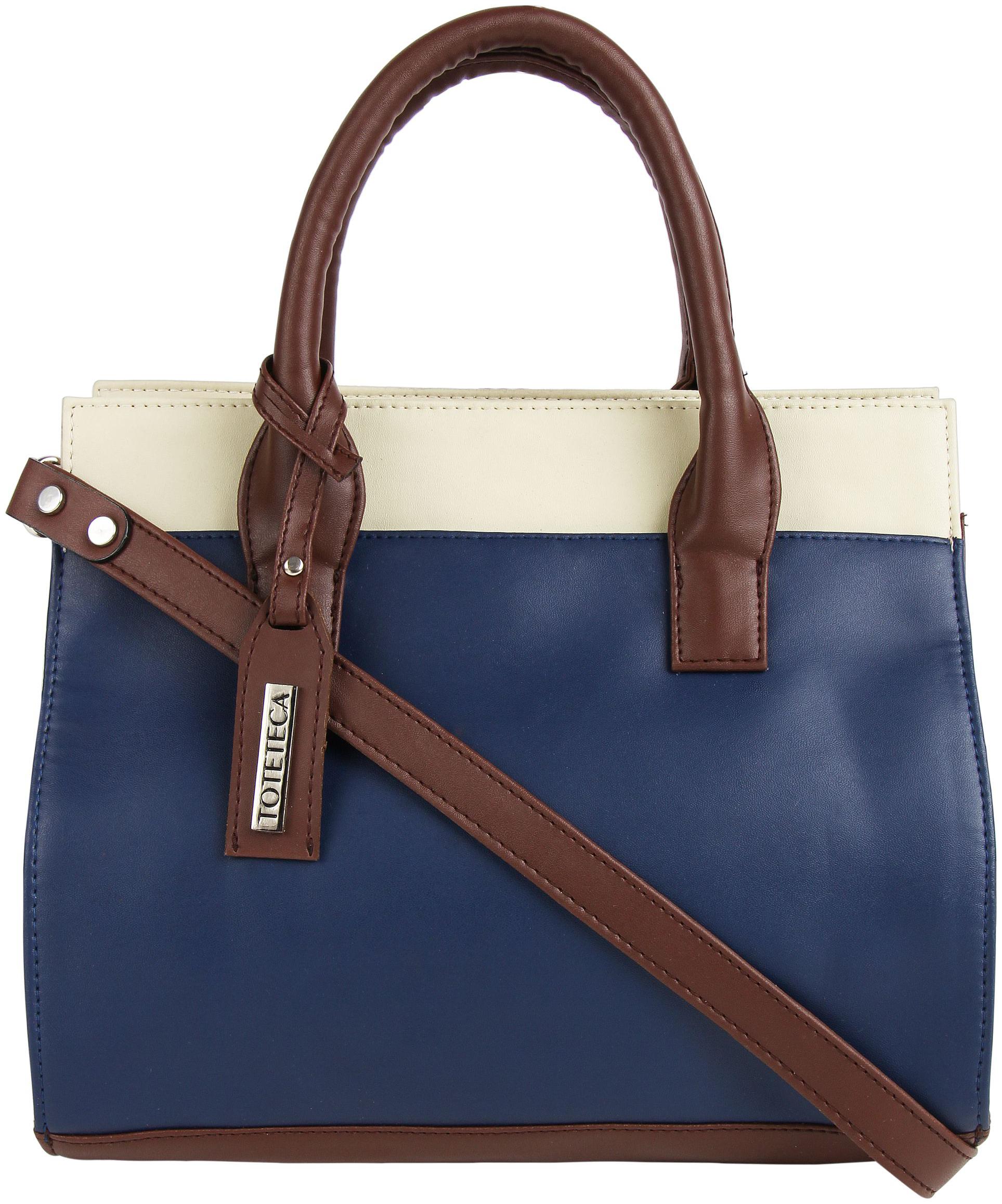 

Toteteca Bag Works Blue Faux Leather Handheld Bag