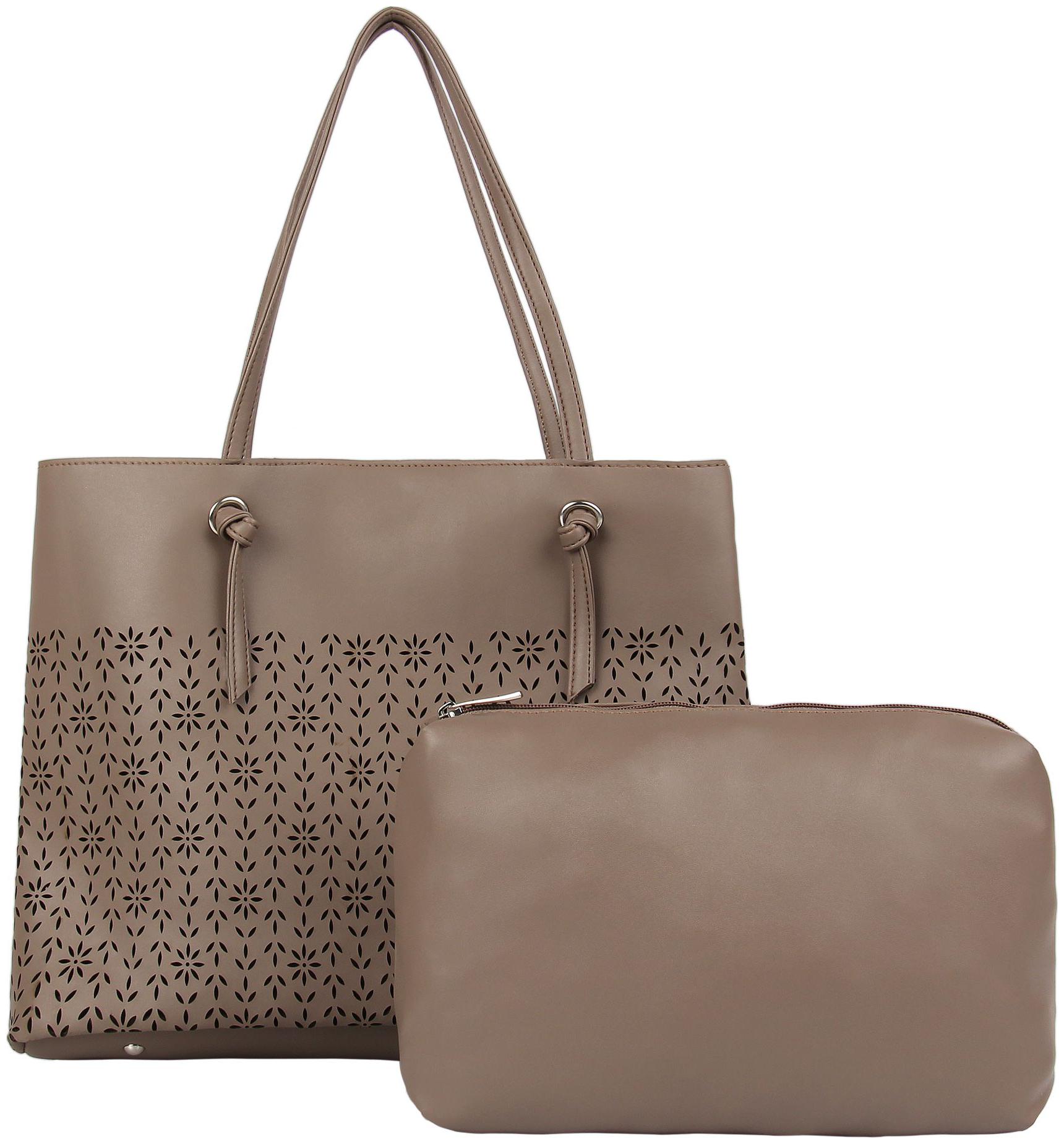 

Toteteca Bag Works Beige Faux Leather Handheld Bag