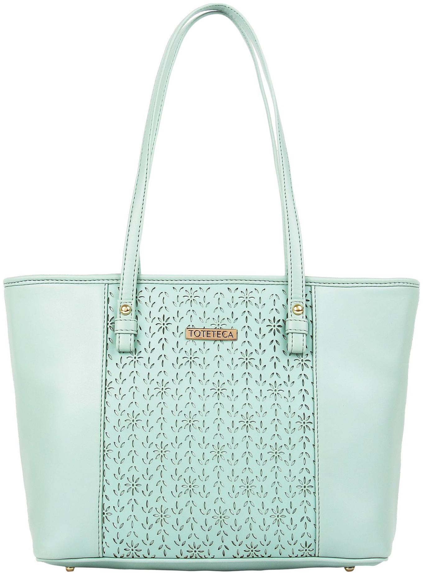 

Toteteca Bag Works Green Faux Leather Handheld Bag