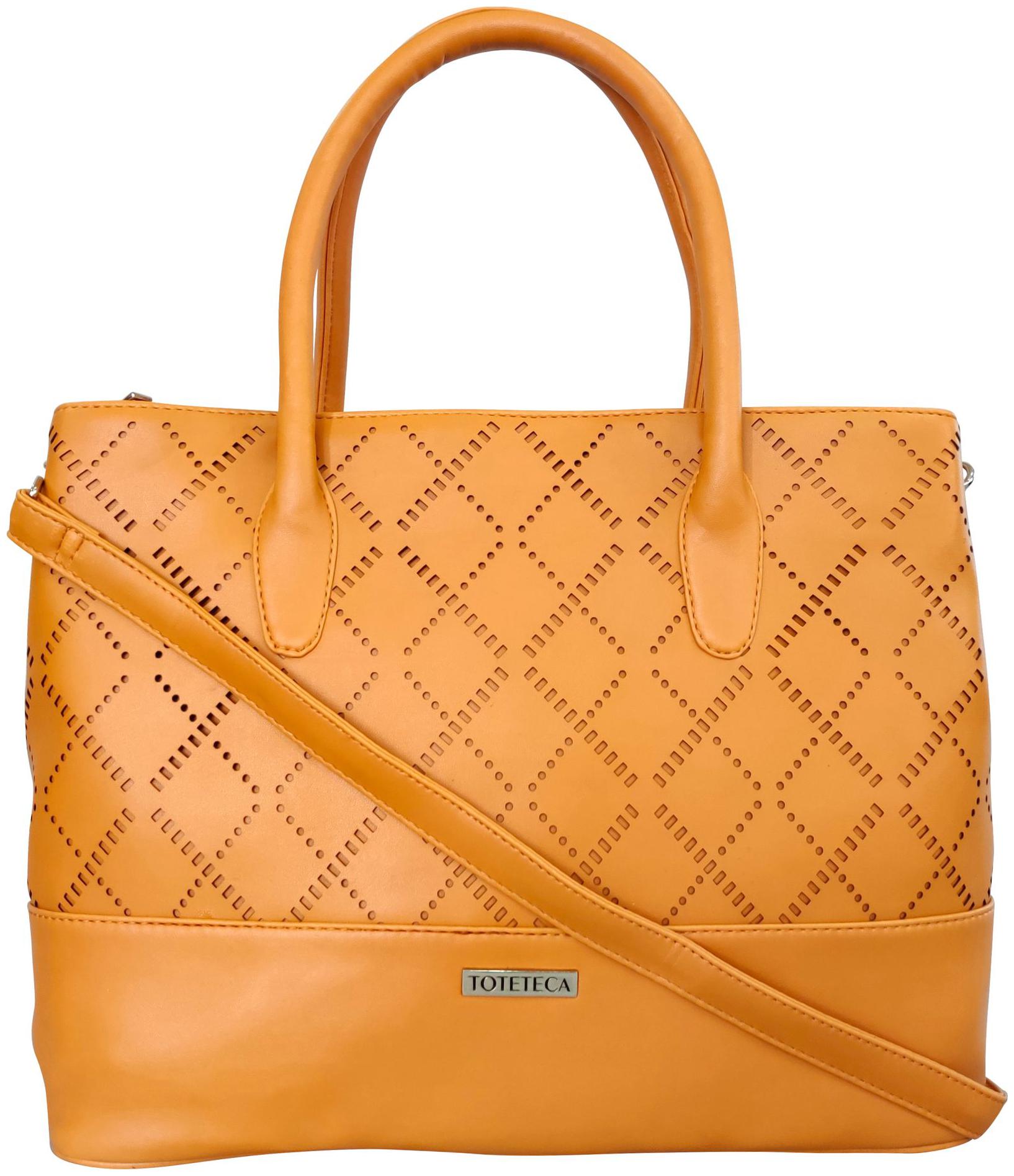 

Toteteca Bag Works Tan Faux Leather Handheld Bag