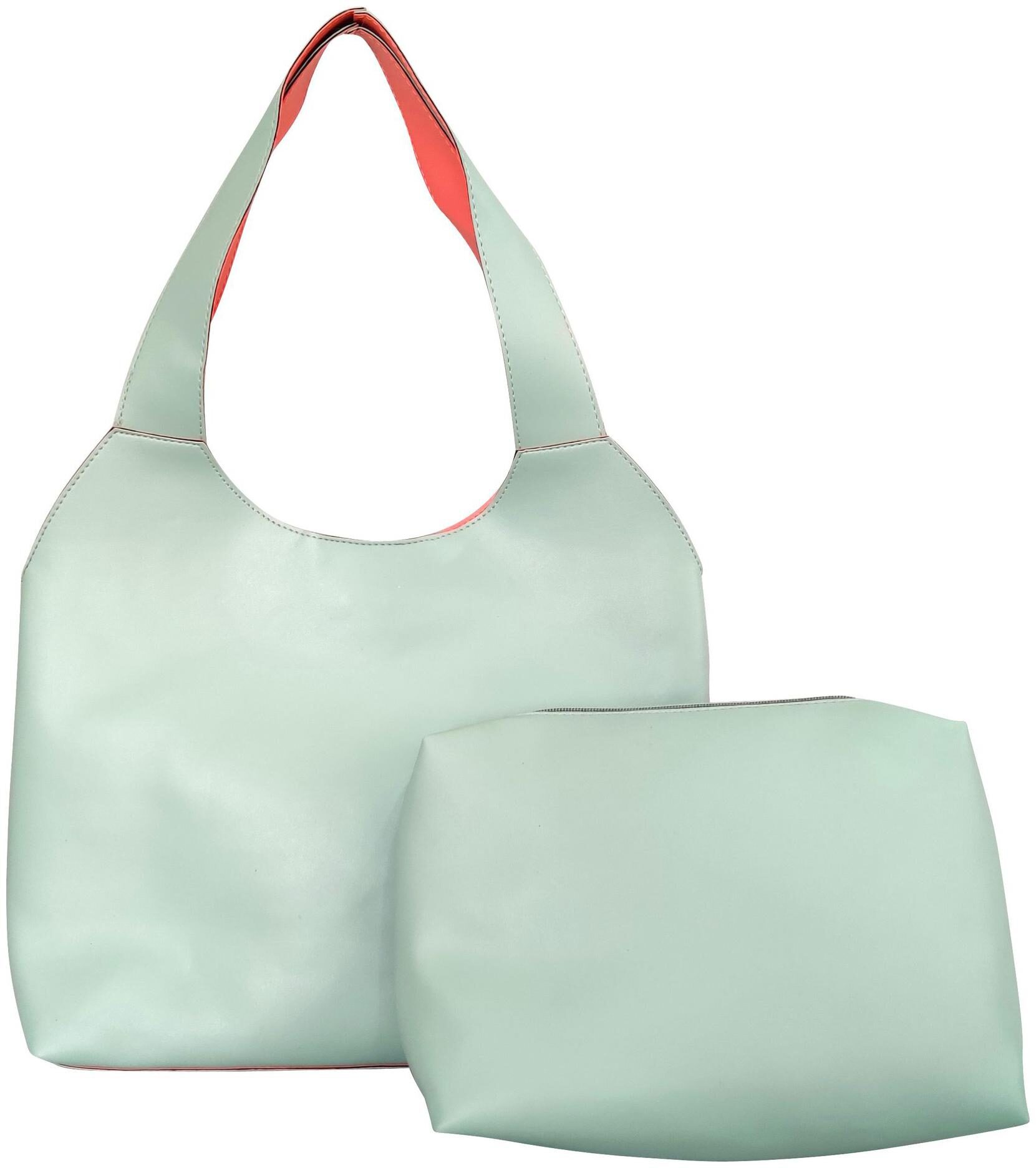 

Toteteca Bag Works Green Faux Leather Handheld Bag
