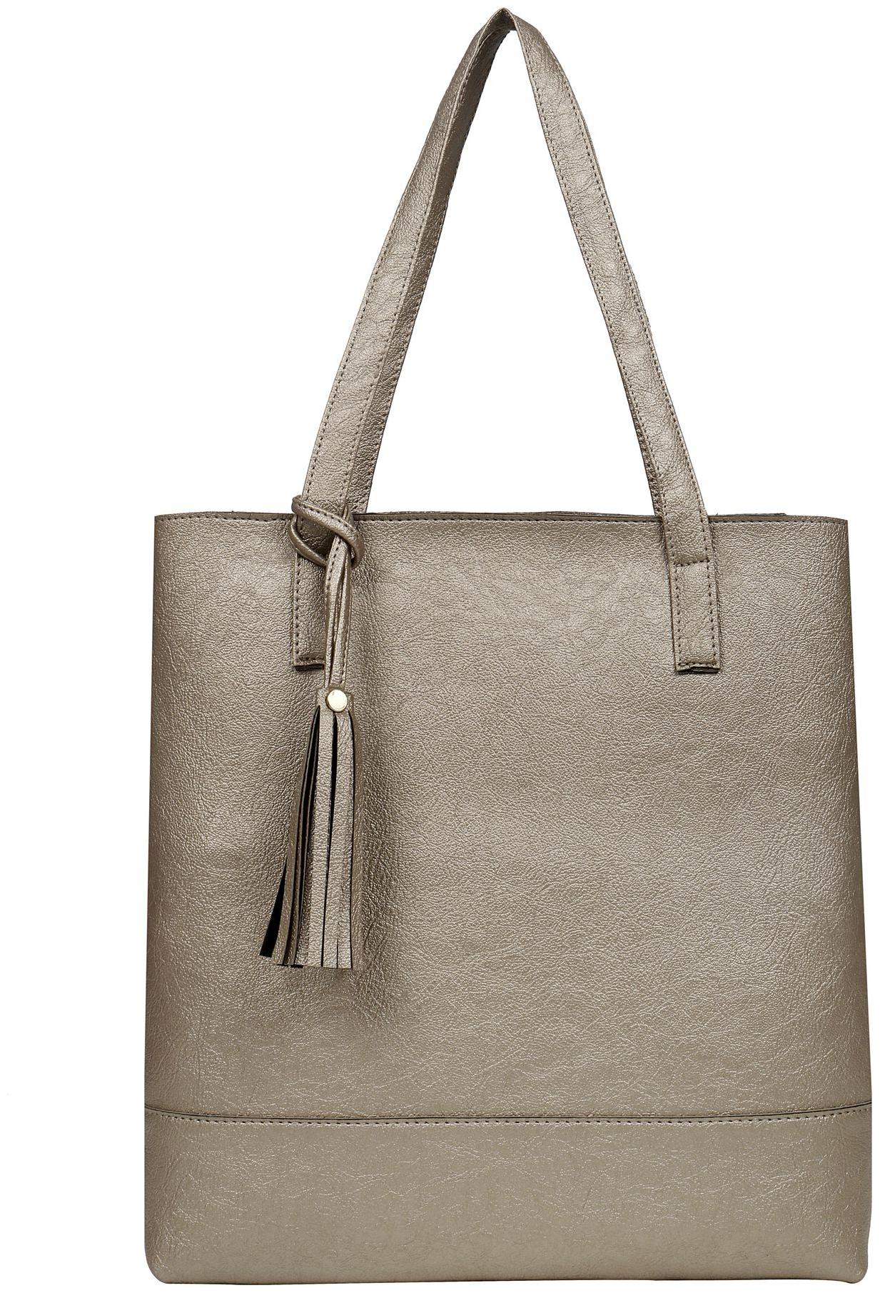 

Toteteca Bag Works Gold PU Shoulder Bag