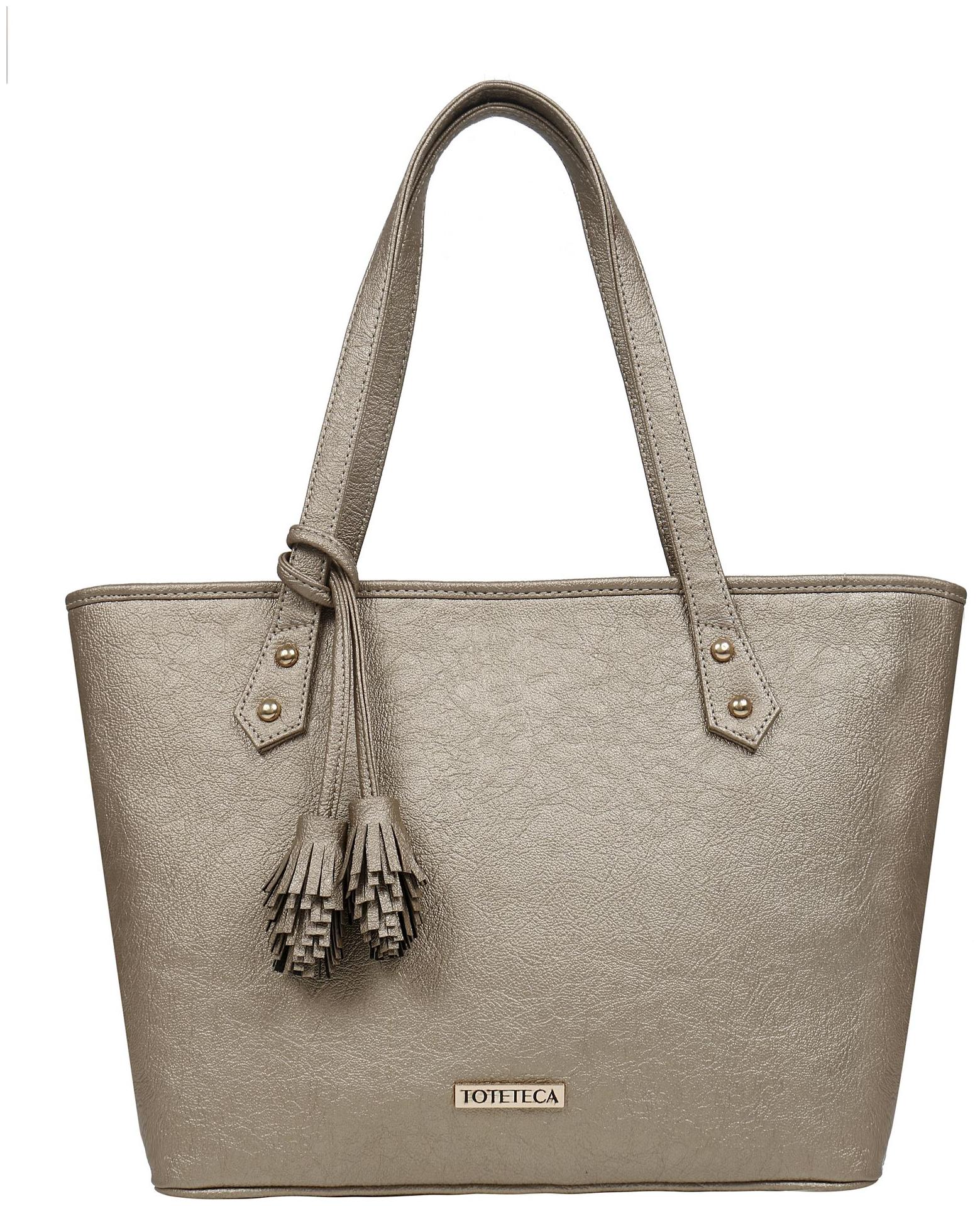 

Toteteca Bag Works Gold PU Shoulder Bag