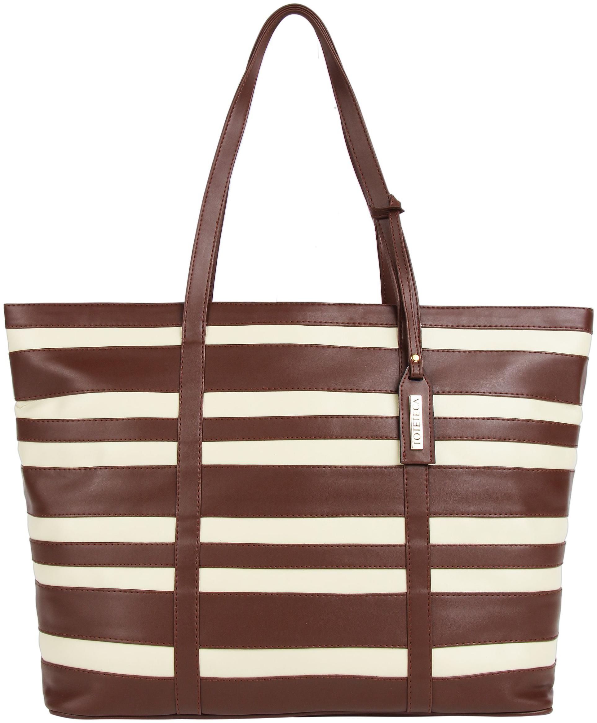 

Toteteca Bag Works Brown Faux Leather Handheld Bag