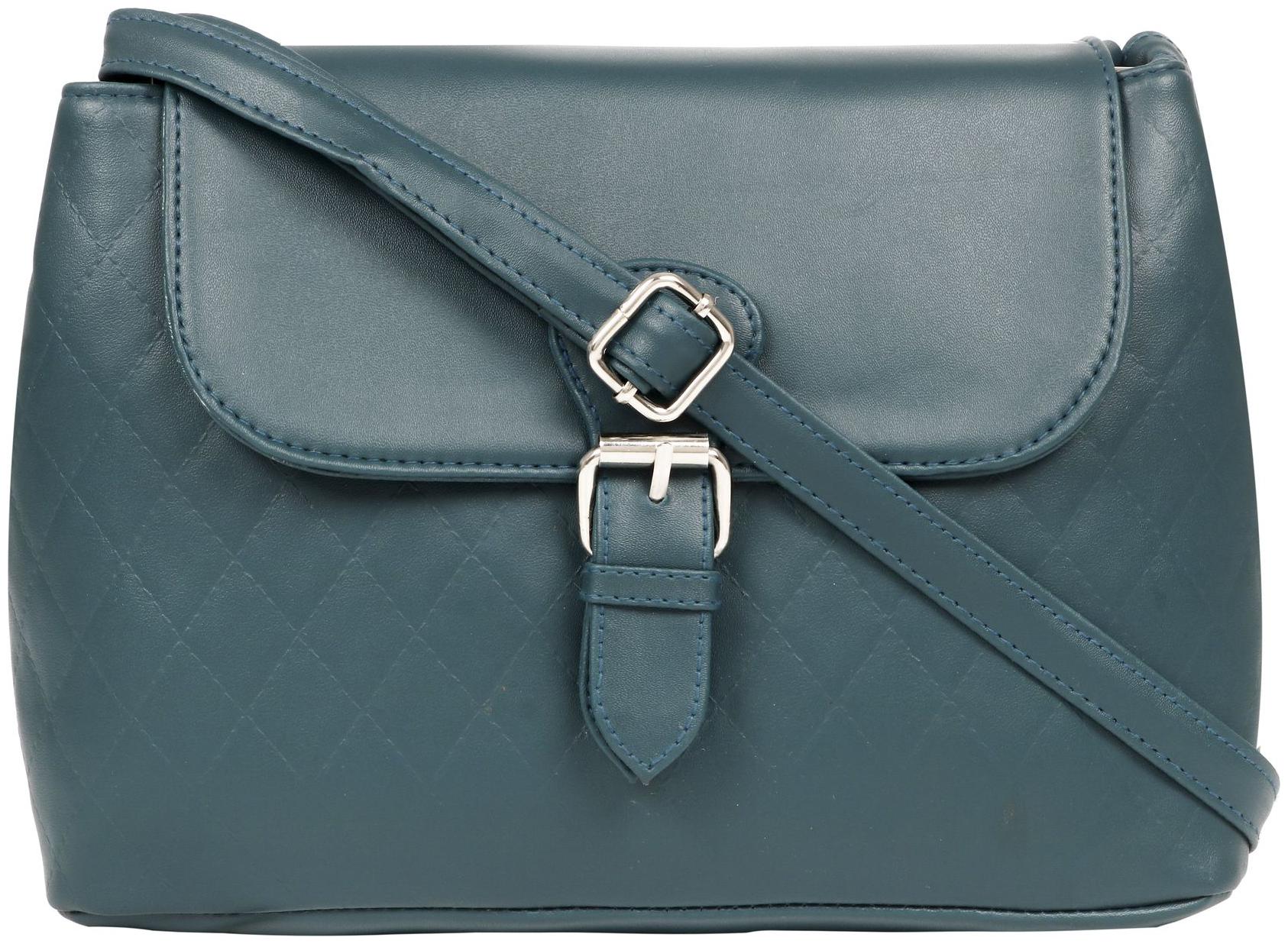 

Toteteca Bag Works Blue PU Solid Sling Bag