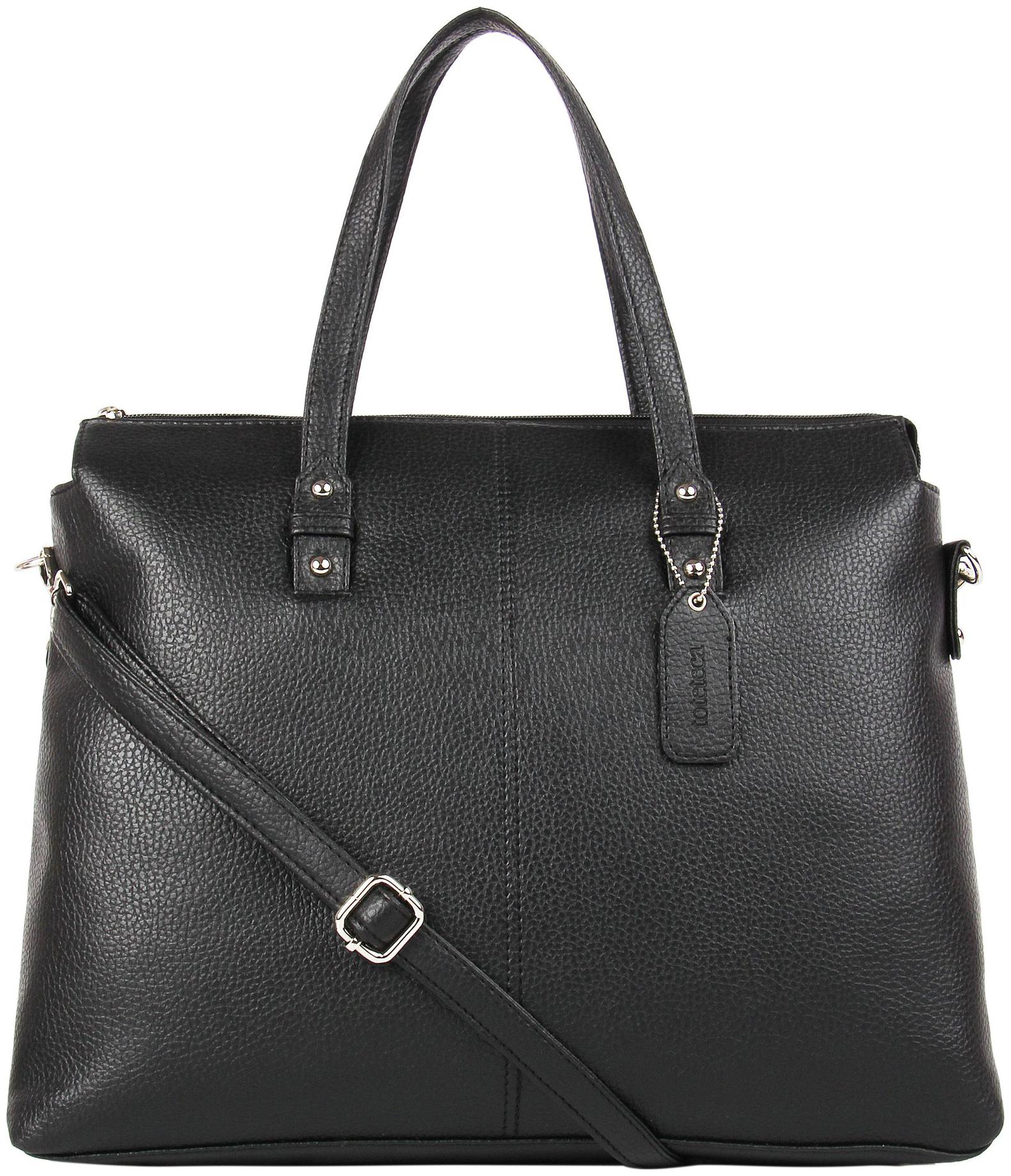 

Toteteca Bag Works Black Faux Leather Handheld Bag