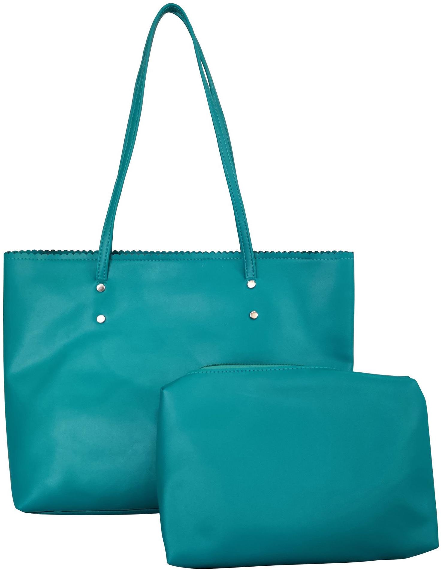 

Toteteca Bag Works Green Faux Leather Handheld Bag
