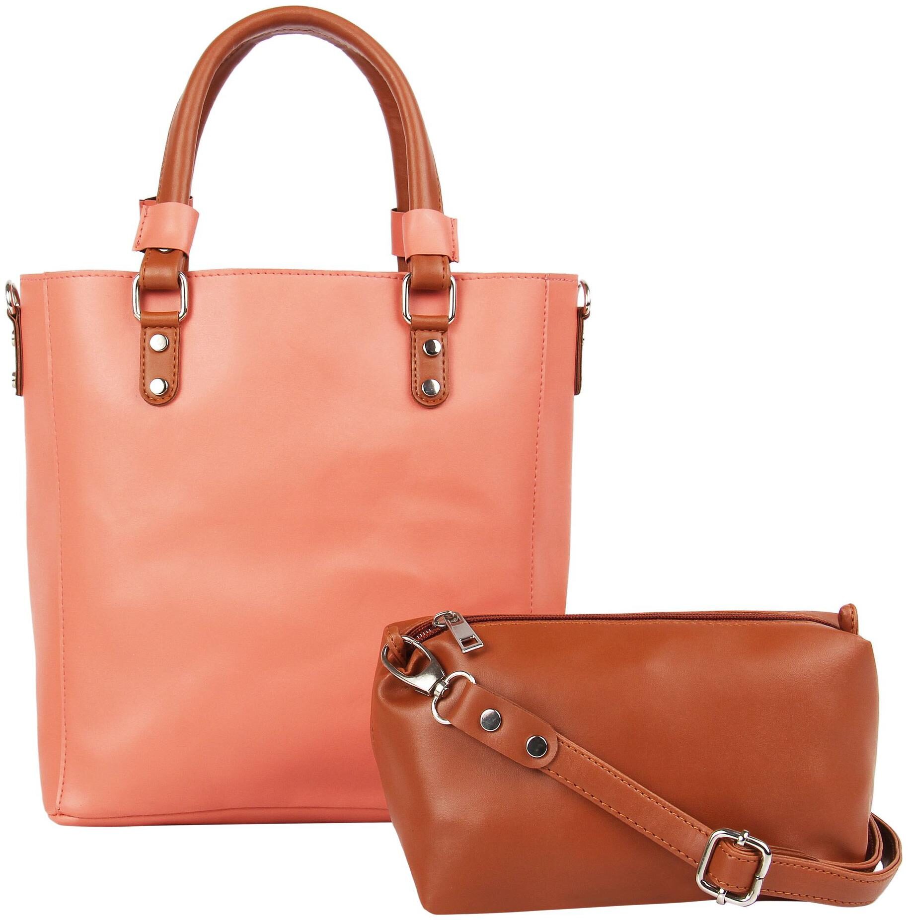 

Toteteca Bag Works Pink Faux Leather Handheld Bag