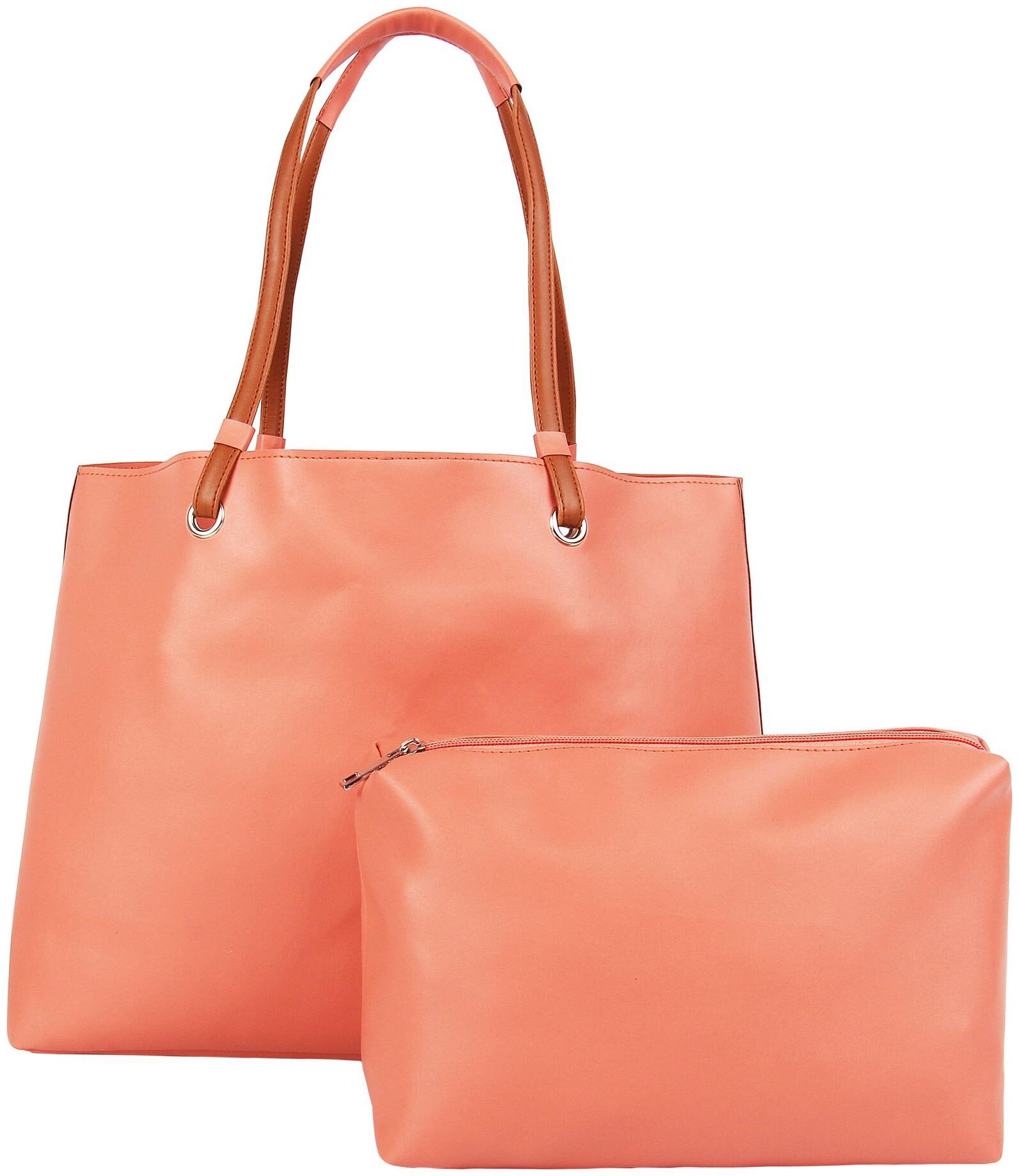 

Toteteca Bag Works Pink Faux Leather Handheld Bag
