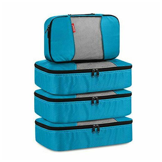 

Travel Packing Cubes Gonex Luggage Organizers ((3 Medium 1 Small)Blue)