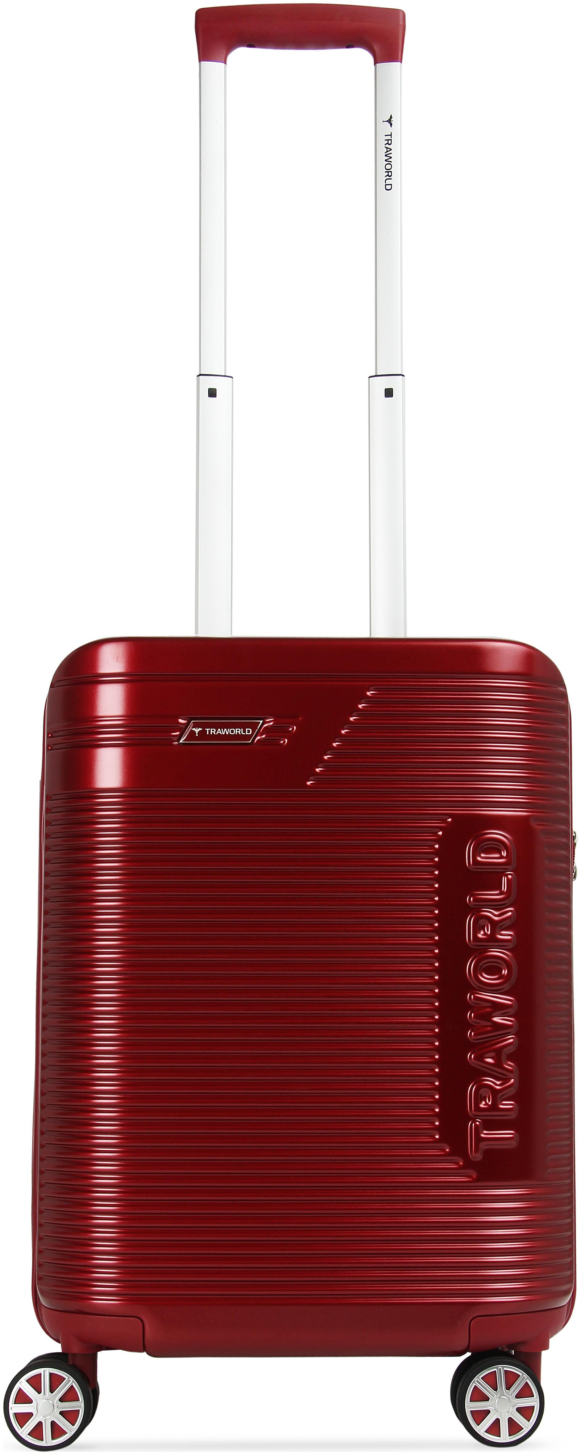 

TRAWORLD Cabin Size Hard Luggage Bag ( Red 8 Wheels )