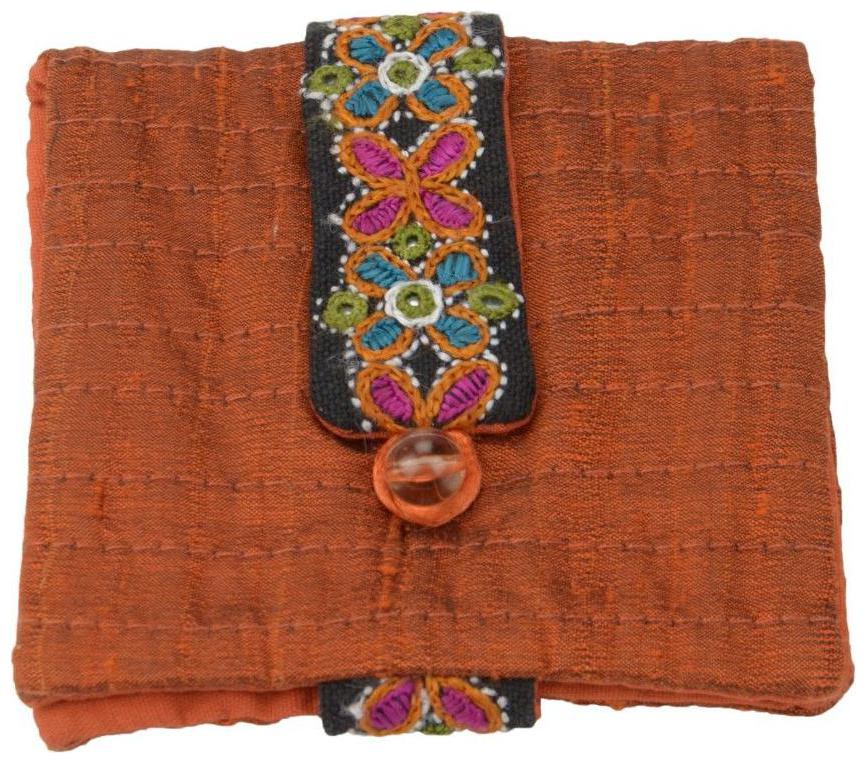 

Tribes India Women Brown Canvas Wallet