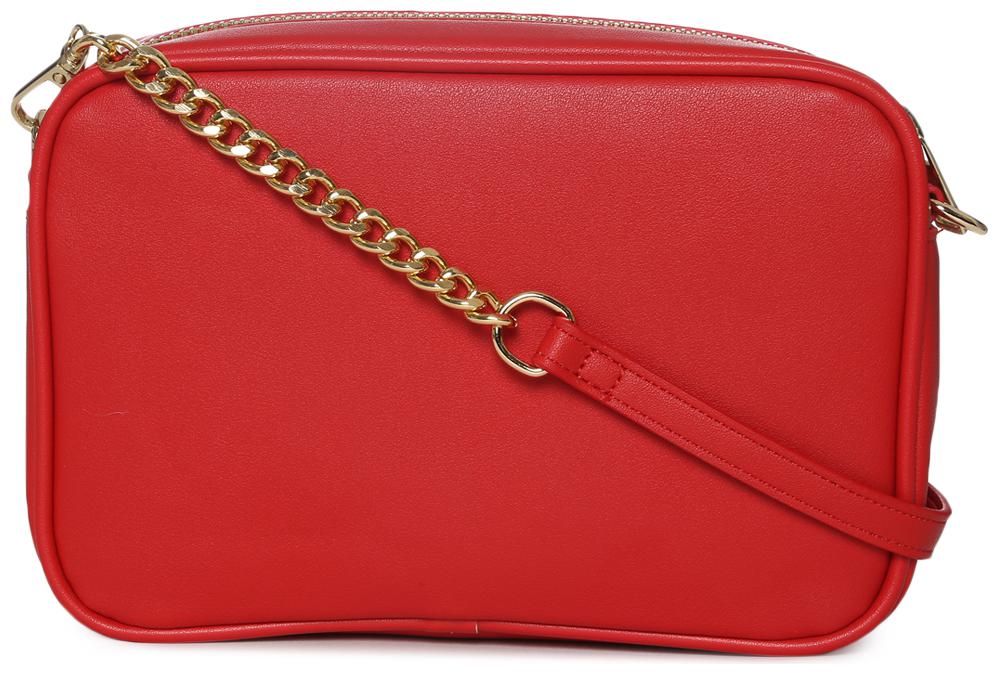 

Truffle Collection Red PU Solid Sling Bag