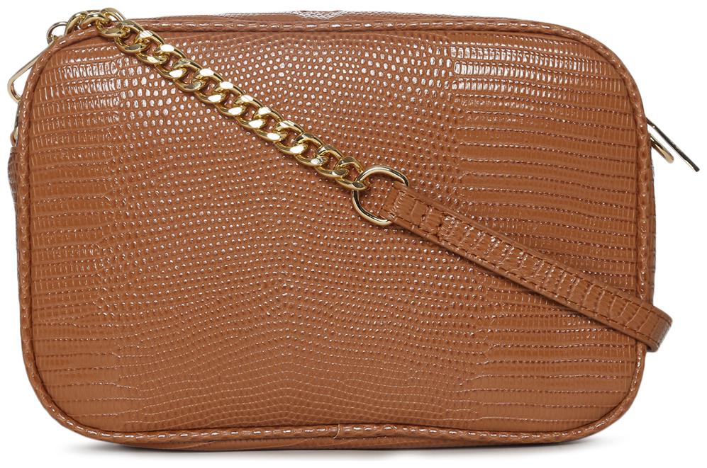 

Truffle Collection Tan PU Solid Sling Bag