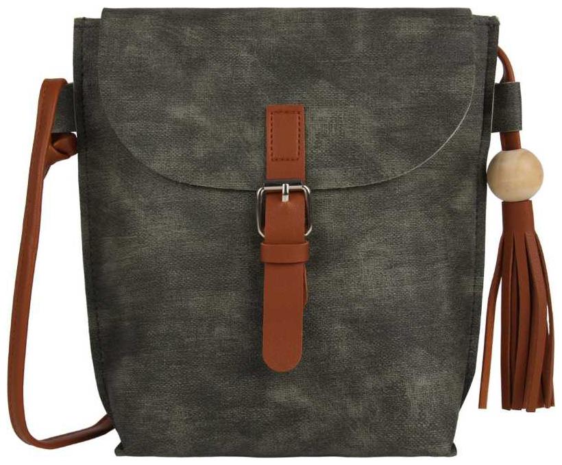

Tuelip Blue Green PU Printed Sling Bag